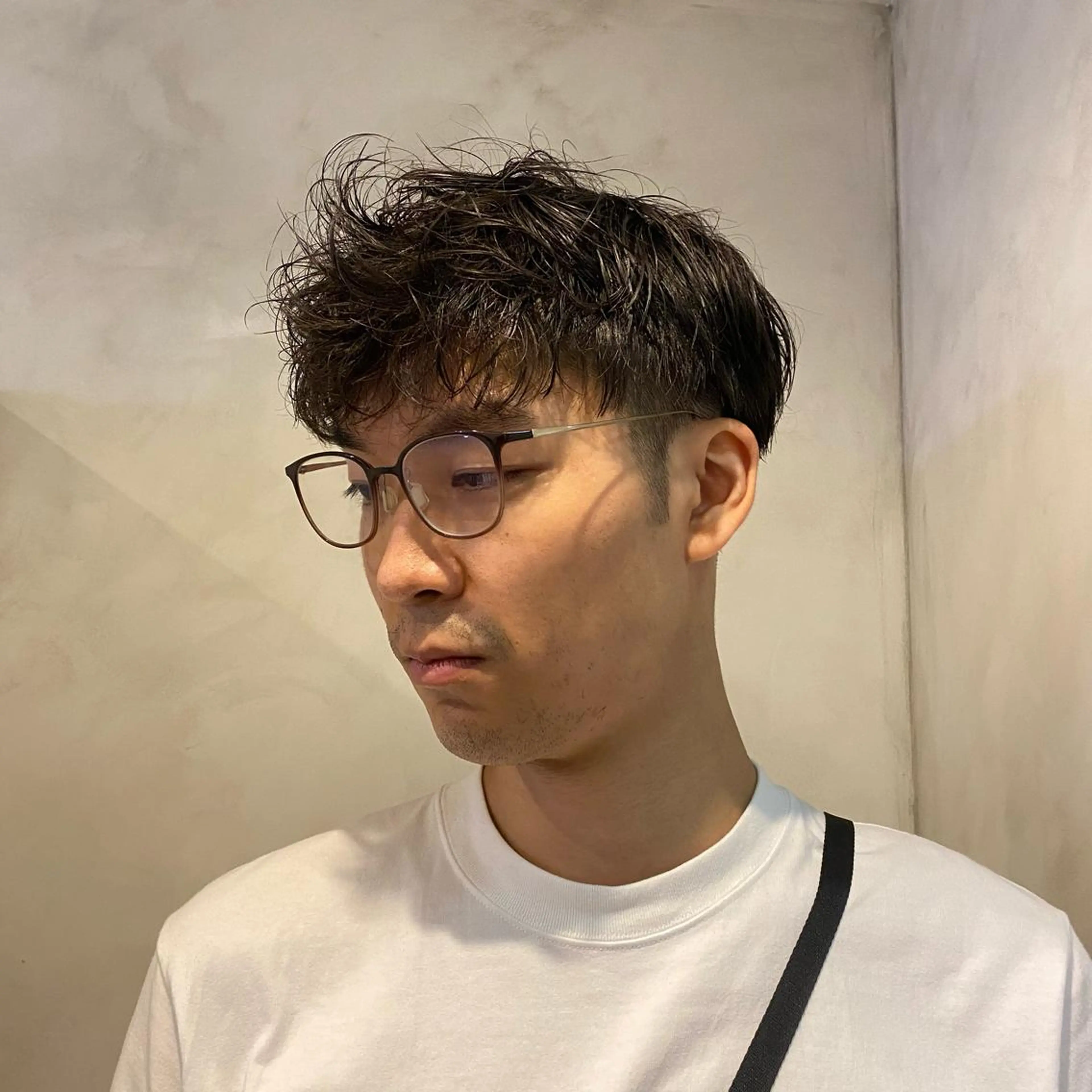 ショート メンズ メンズパーマ カット パーマ Aust hair Stella新宿所属・Yuki☺︎パーマ レイヤーカットのヘアスタイル