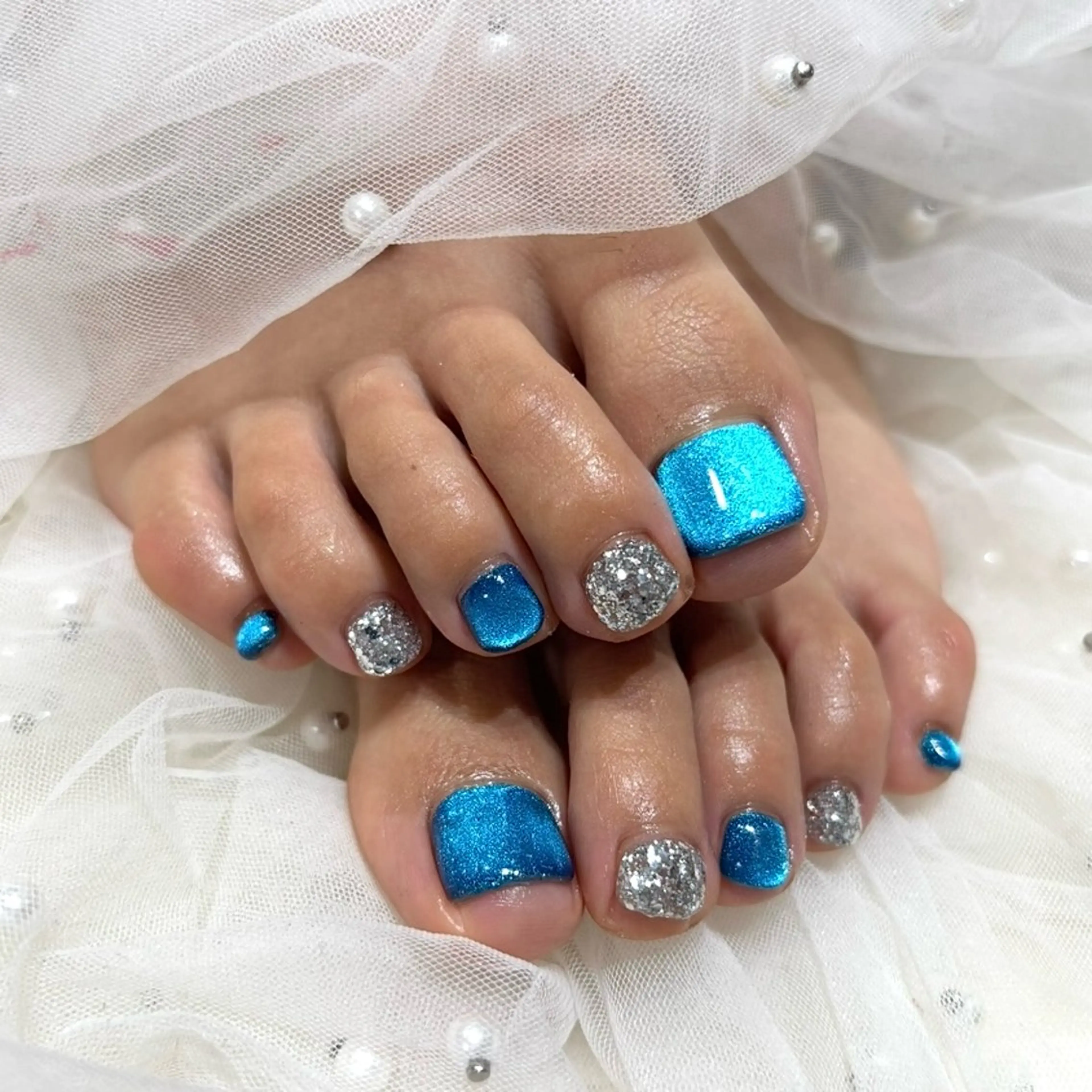 ネイル フットネイル Nami ‧₊💎.*˚のネイルデザイン