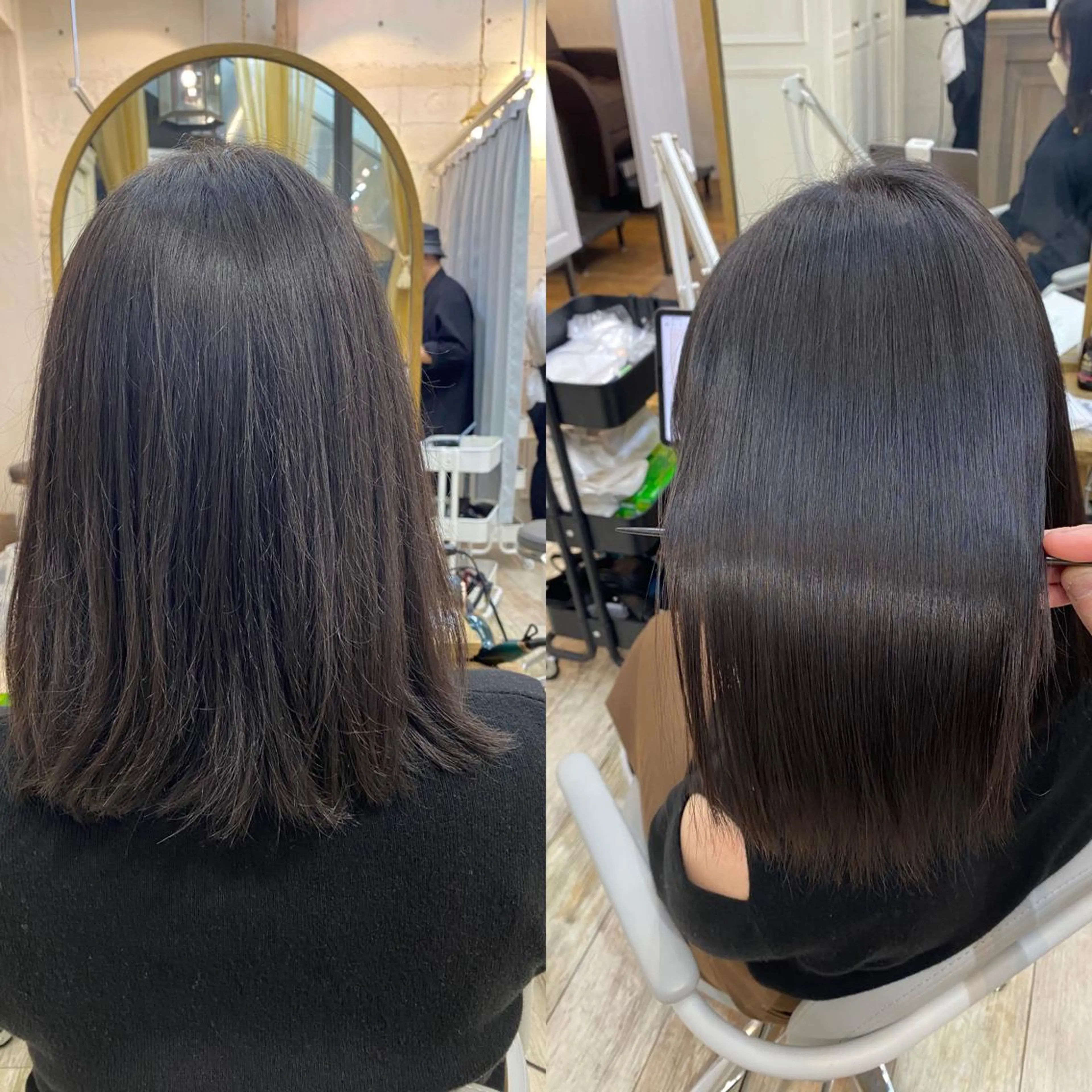 セミロング 美髪ストレート/美髪 レイヤー特化増原優斗のヘアスタイル