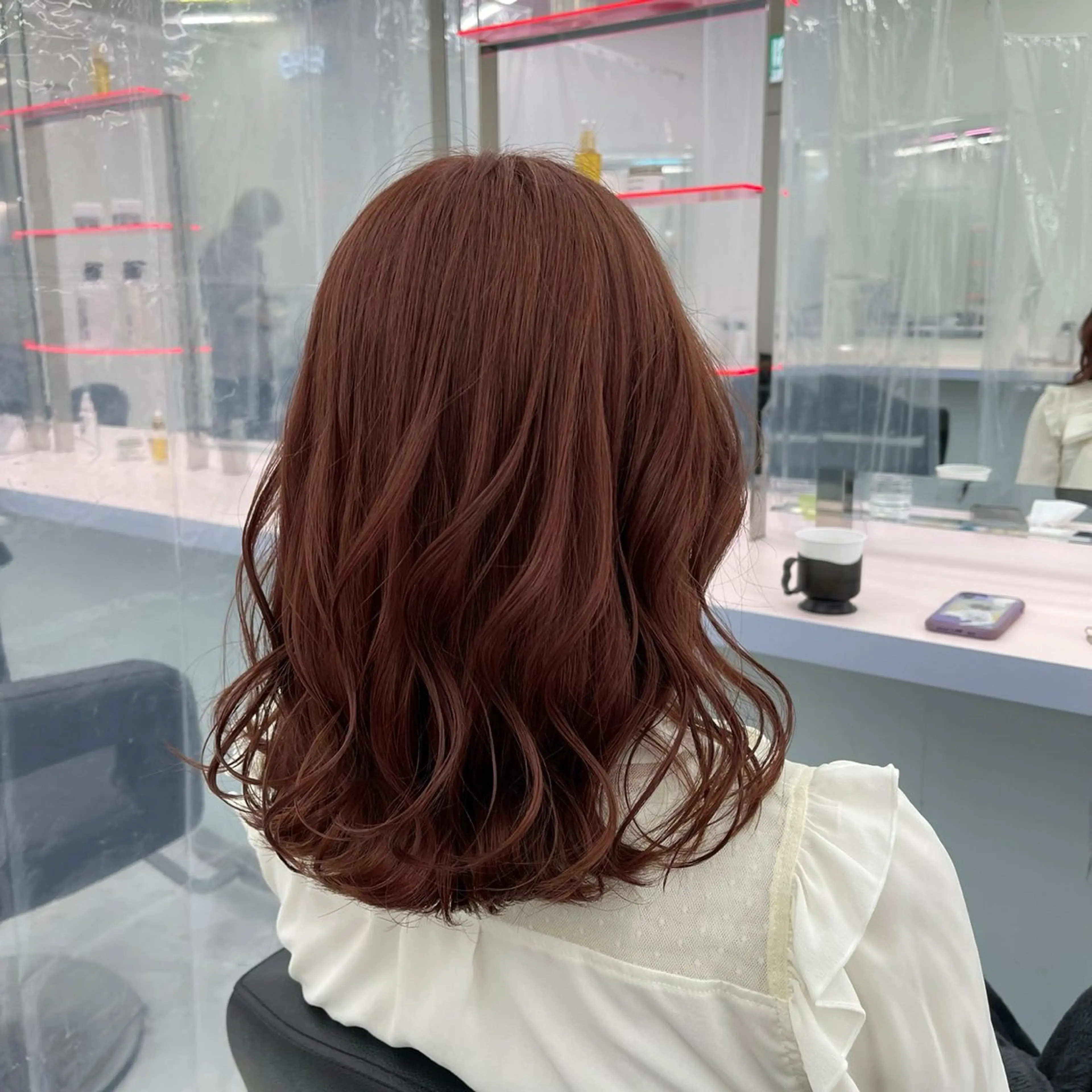 ミディアム カラー パーマ ヘアアレンジ メンズ 🤍透明感カラー🤍 似合わせ🤍AINEのヘアスタイル