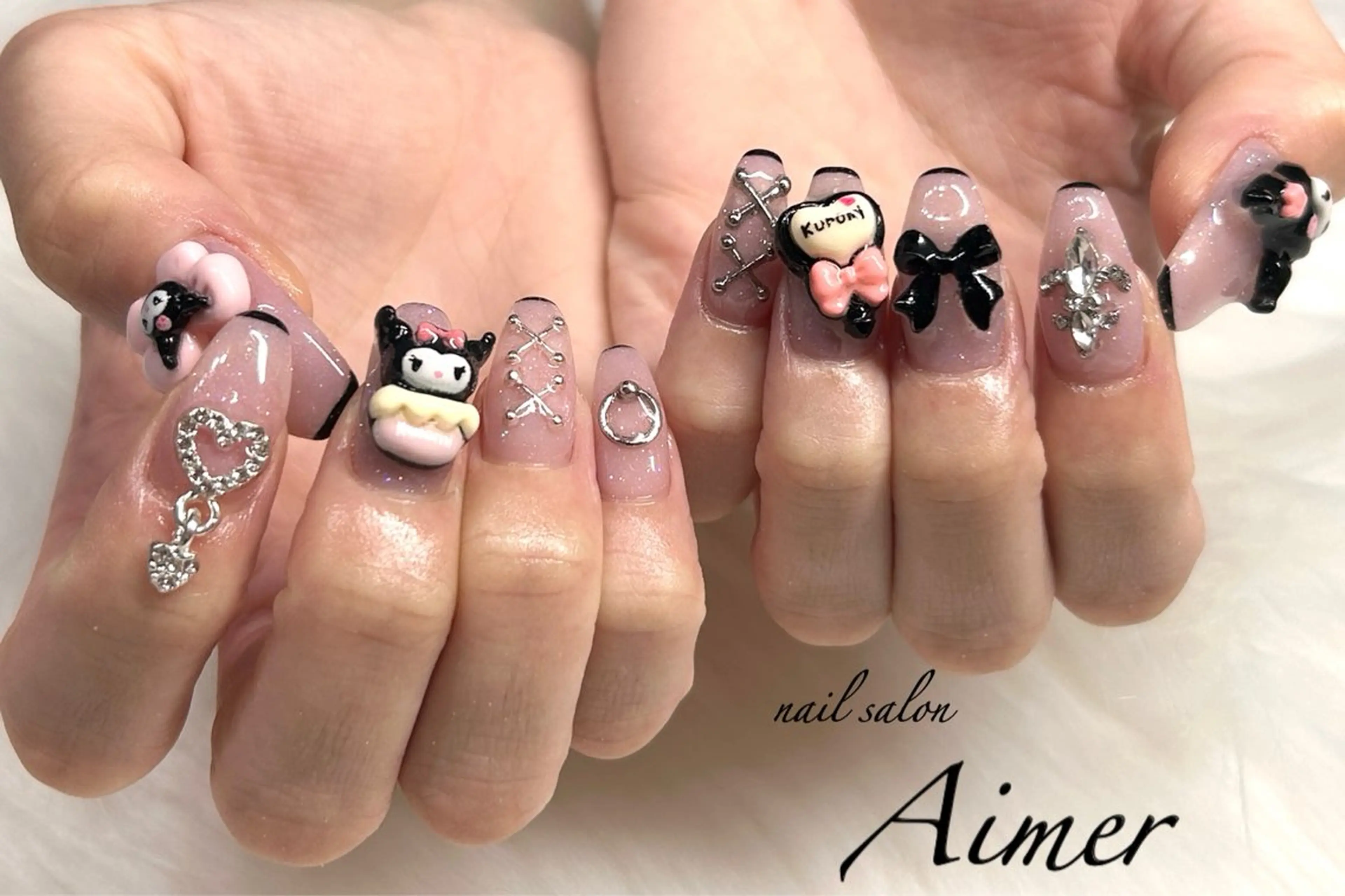ネイル 持ち込み ハンドネイル nail salon Aimerのネイルデザイン