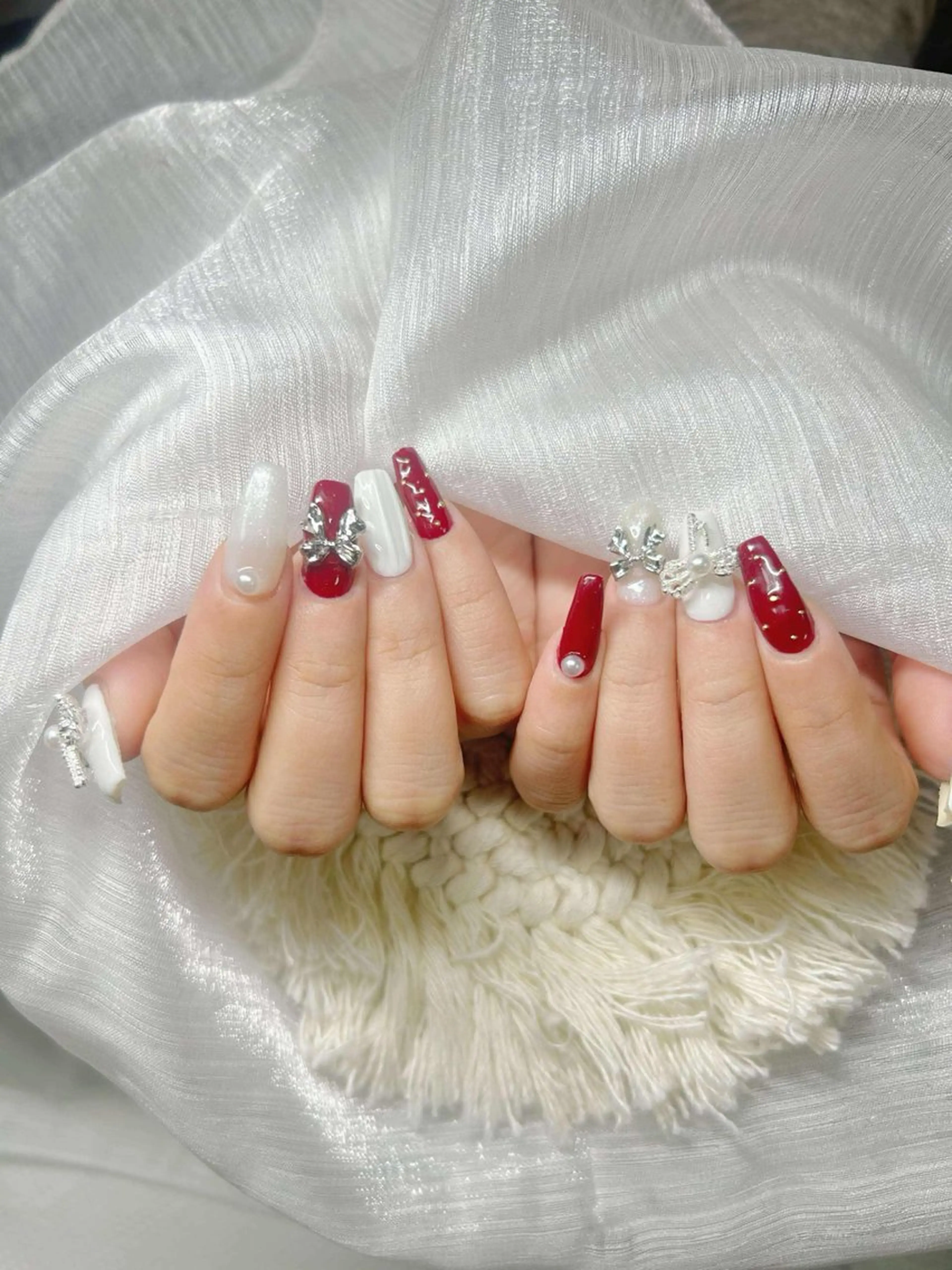 ネイル オーロラネイル チークネイル 長さ出し フットネイル フレンチネイル Lee Nails チップ長さだし専門店のネイルデザイン