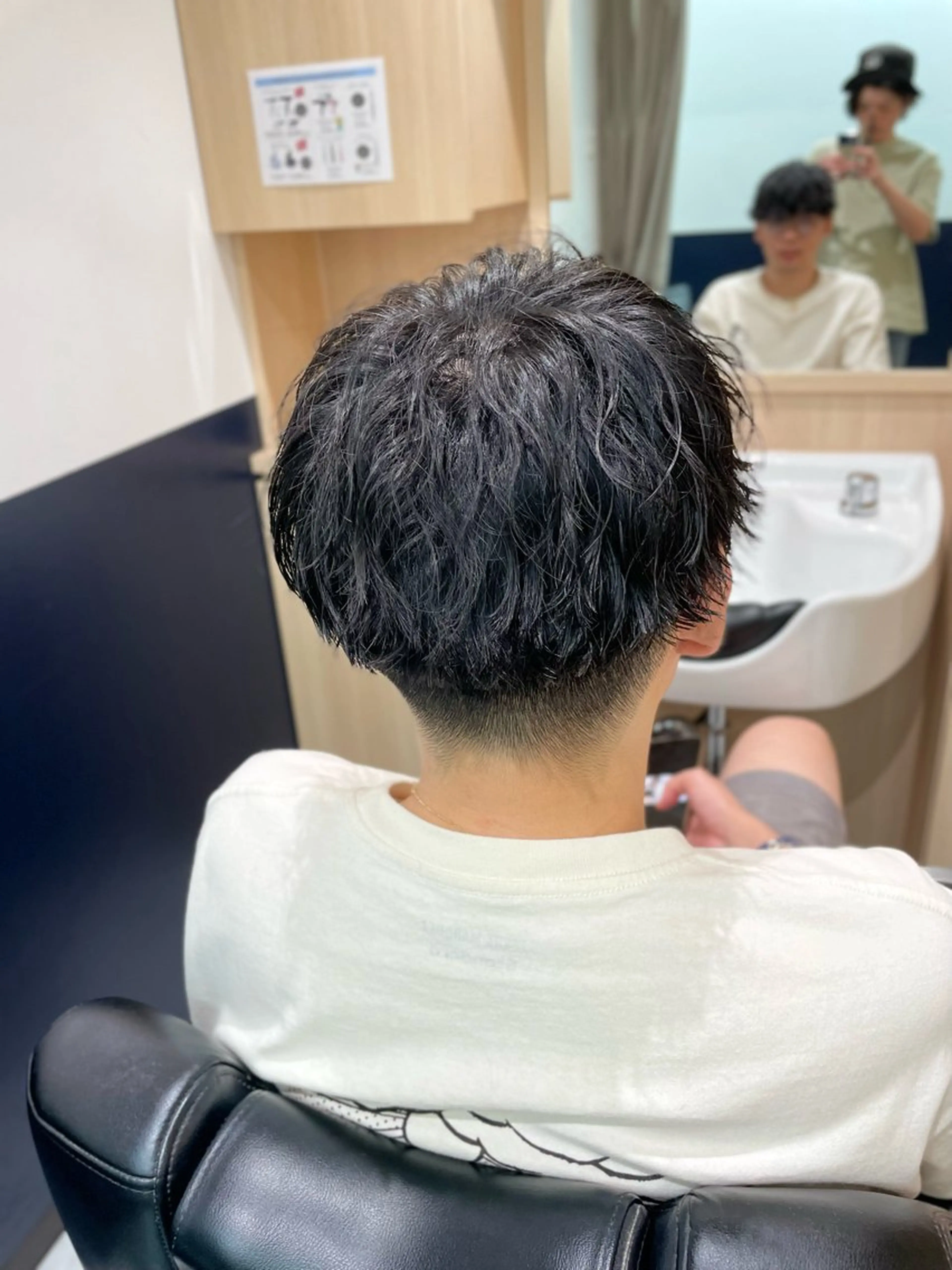 ミディアム パーマ メンズ ミディアムパーマ マッシュ メンズパーマ カット パーマ 銀座メンズカット/ 銀座メンズパーマ/のヘアスタイル