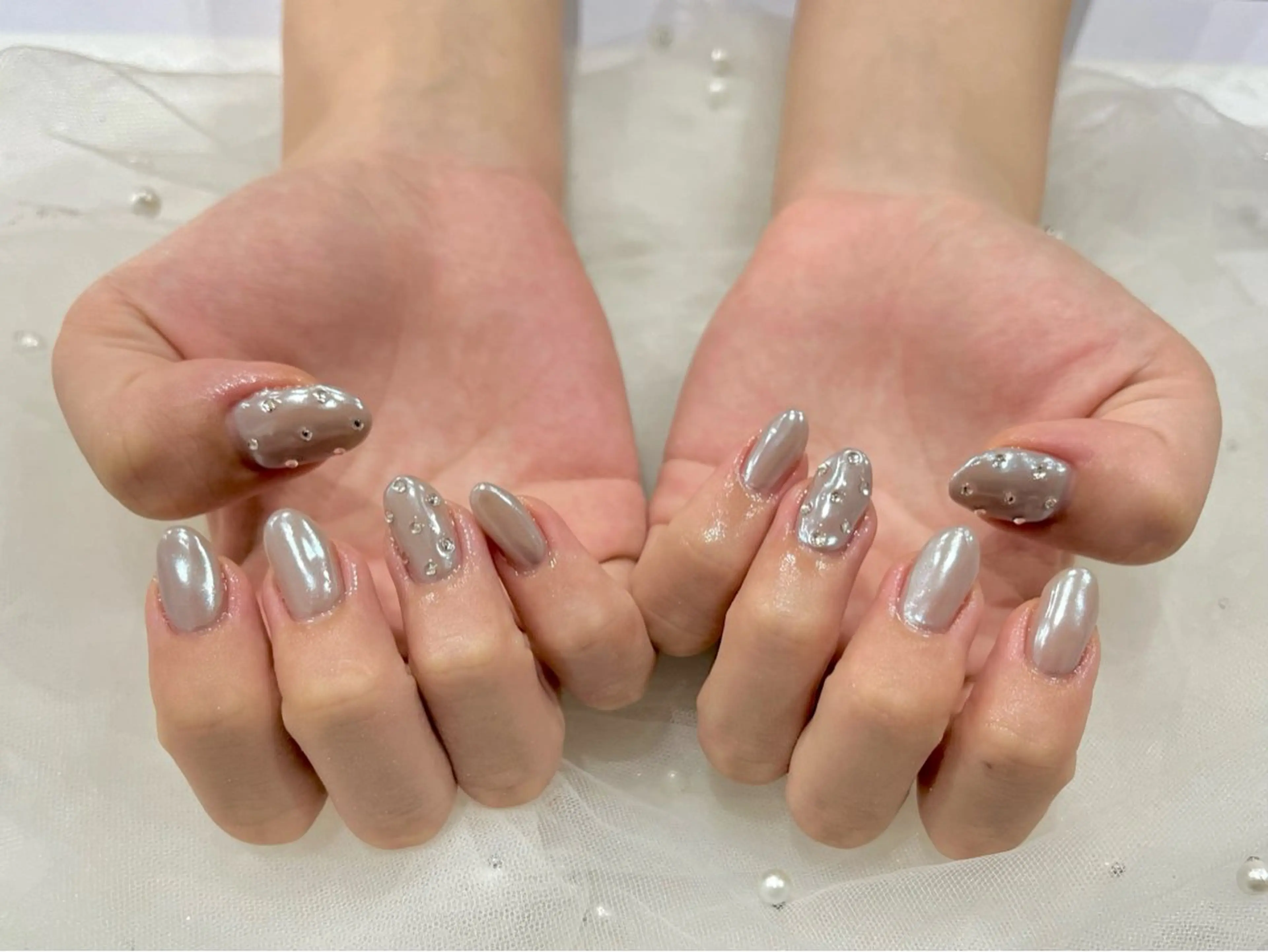 ネイル オーロラネイル ミラーネイル Nail salon Cielel⟡Ayaのネイルデザイン