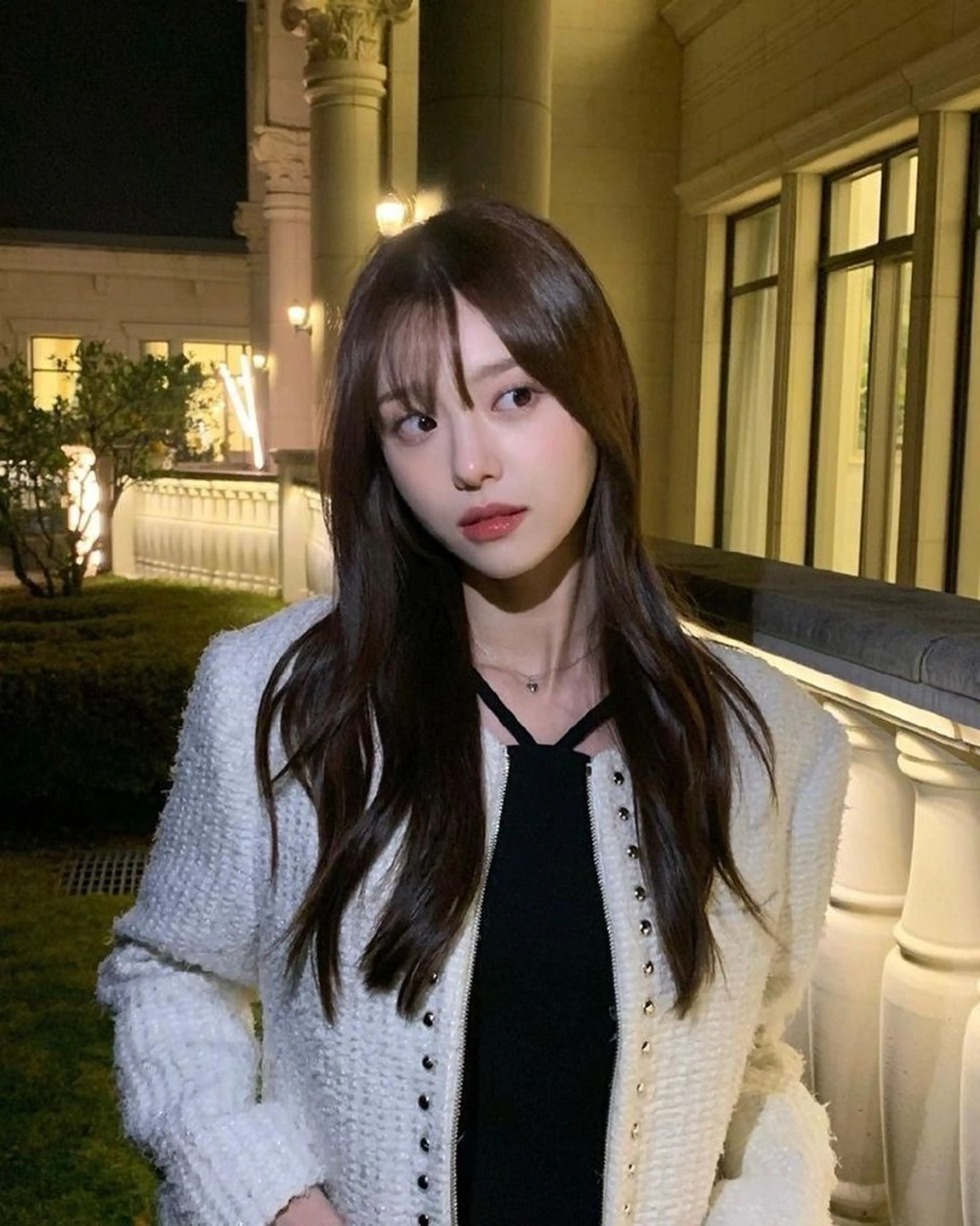 ロング カラー カット ヘアカラー トリートメント 莉乃/縮毛矯正/髪質 改善/艶カラーのヘアスタイル