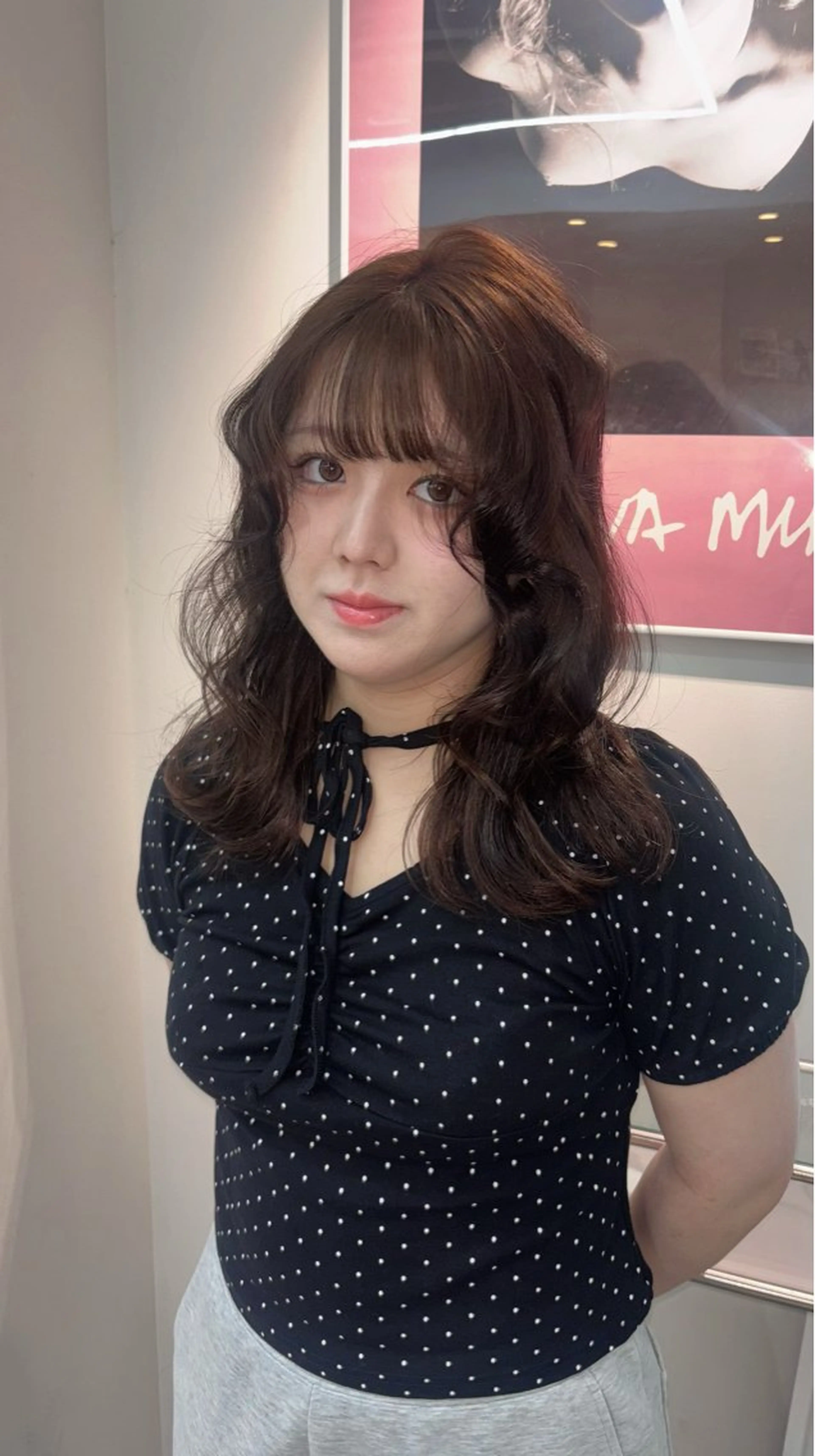セミロング ヘアカラー miteゆい カラーモデルのヘアスタイル