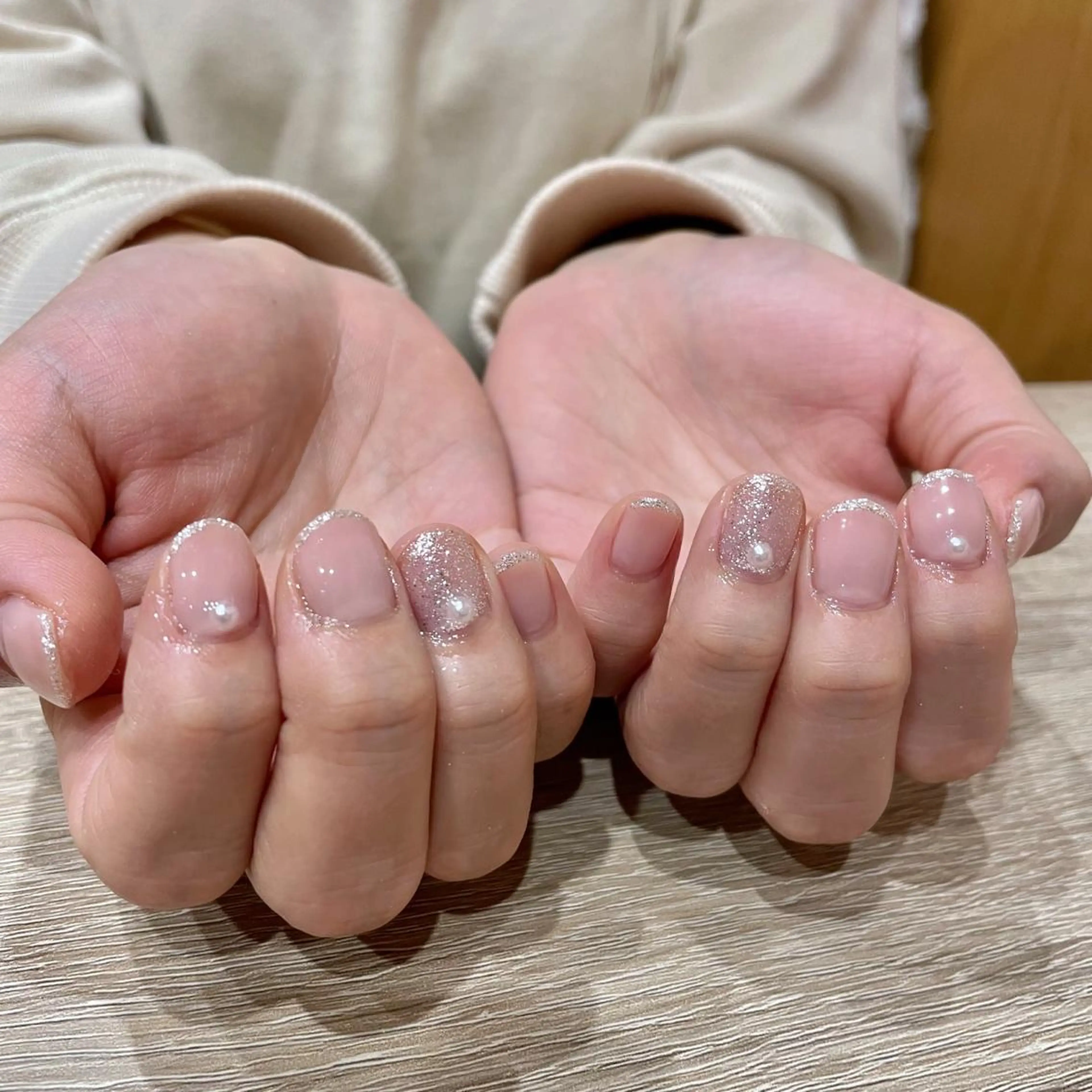 ネイル 持ち込み ブライダルネイル liberté🫧 新小岩のネイルデザイン