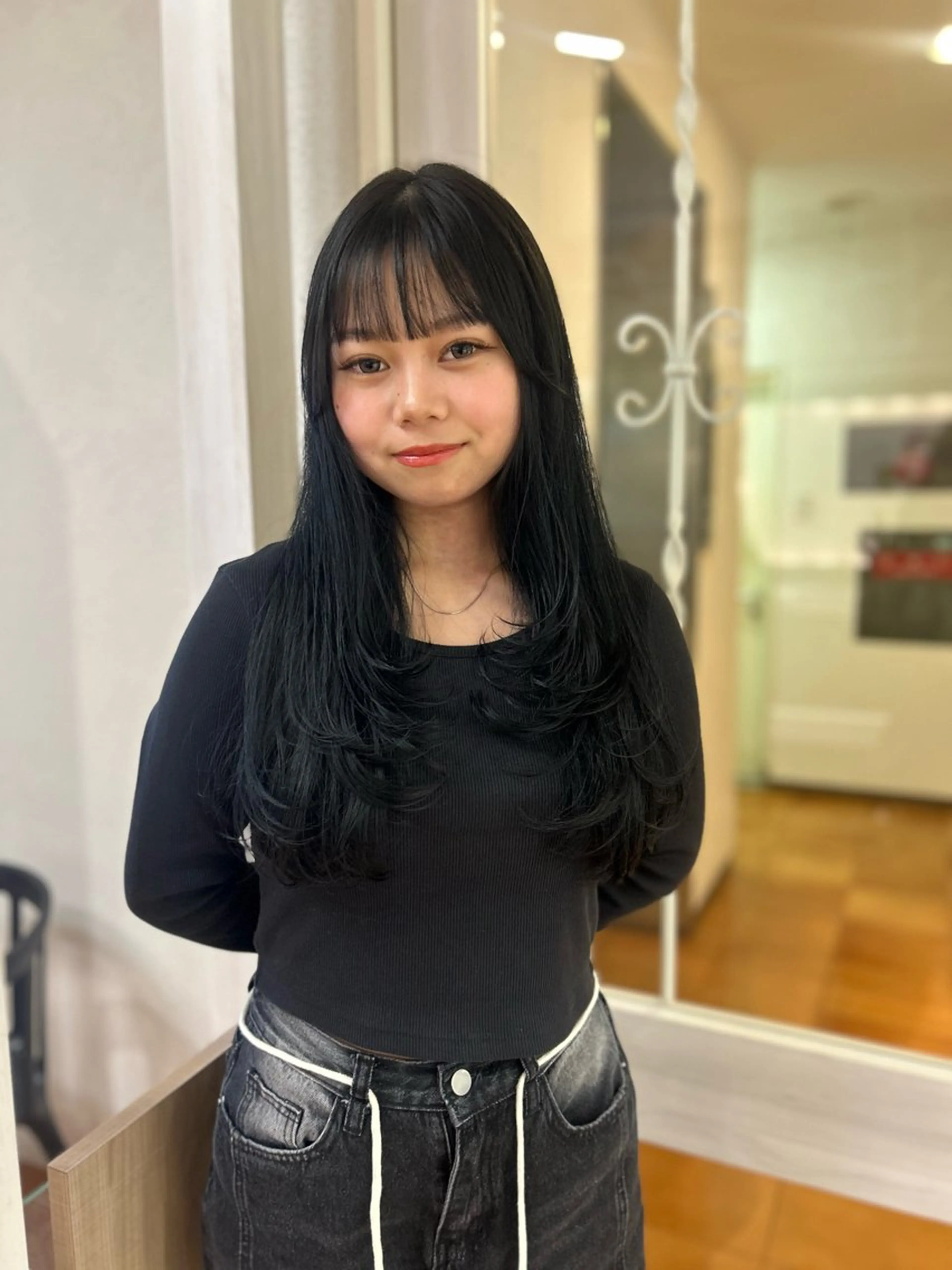 ロング レイヤーカット カット ヘアカラー トリートメント CIEL 難波店所属・🎀透明感/レイヤ ー/Kotona🎀のヘアスタイル