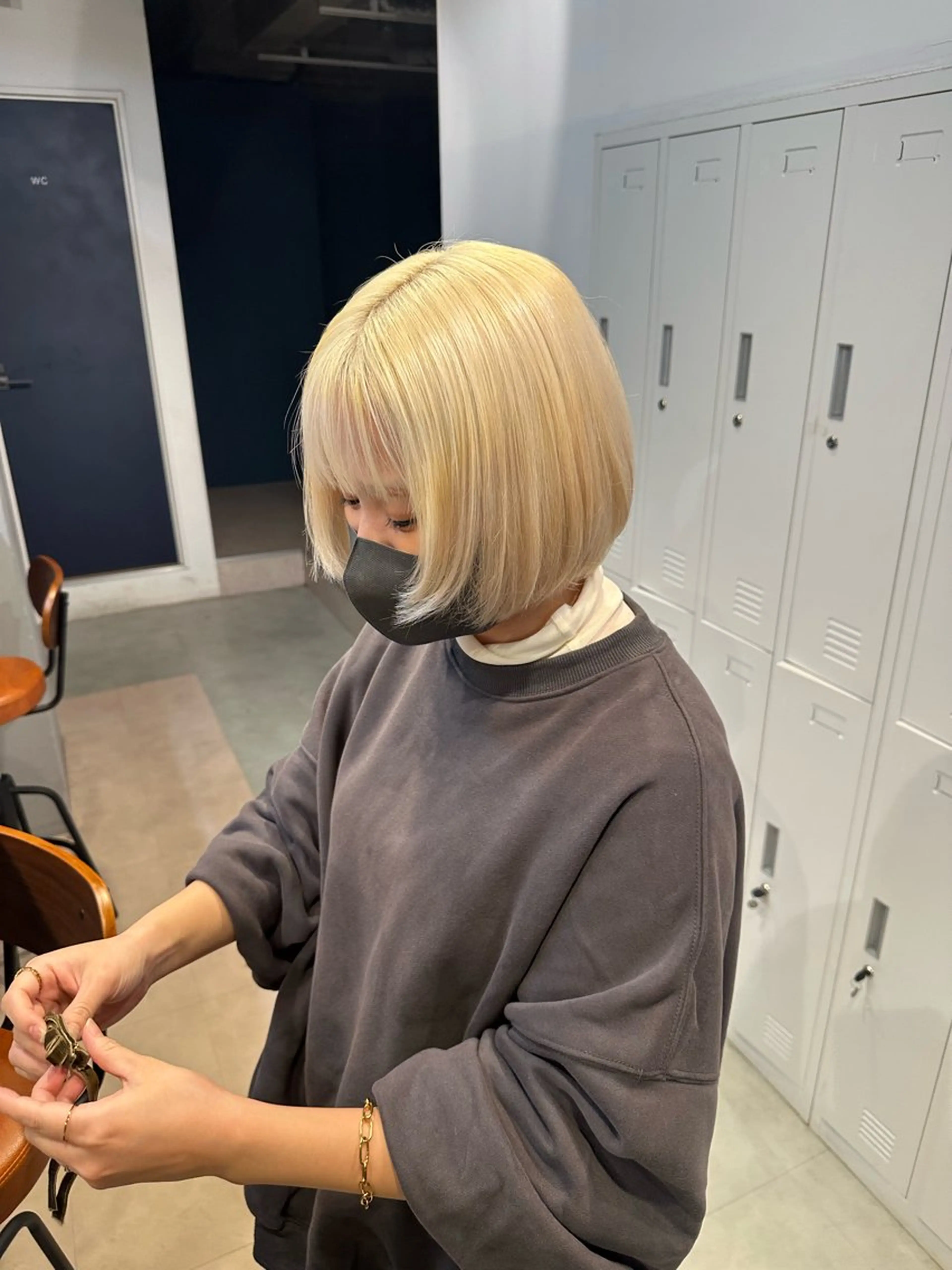 ショート カラー ヘアカラー トリートメント 💖ハイライト/ハイ トーン💖MIKIのヘアスタイル