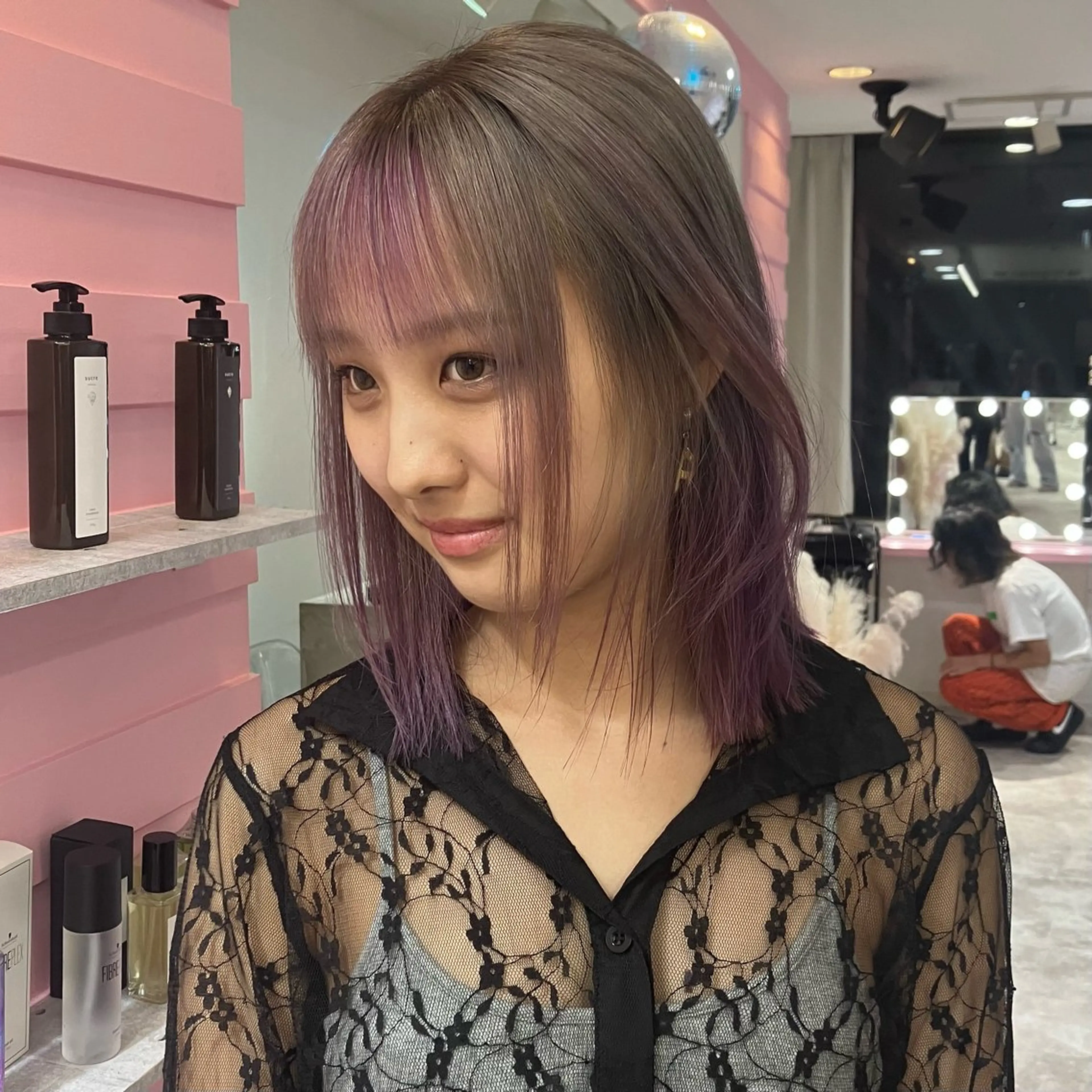 ミディアム カラー メイ ☪️のヘアスタイル