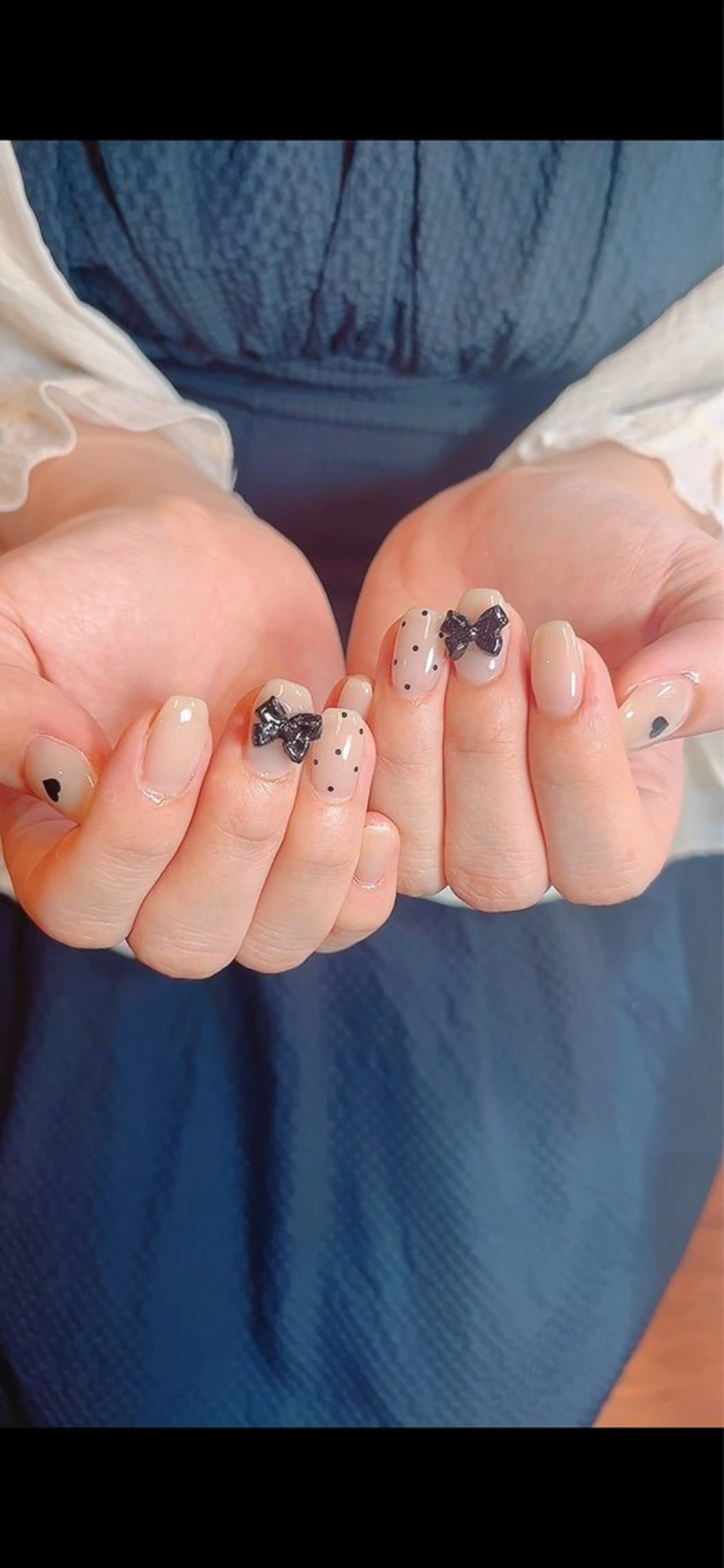 ネイル 韓国ネイル リボン ハンドネイル LOVE NAIL 💕Sonoのネイルデザイン