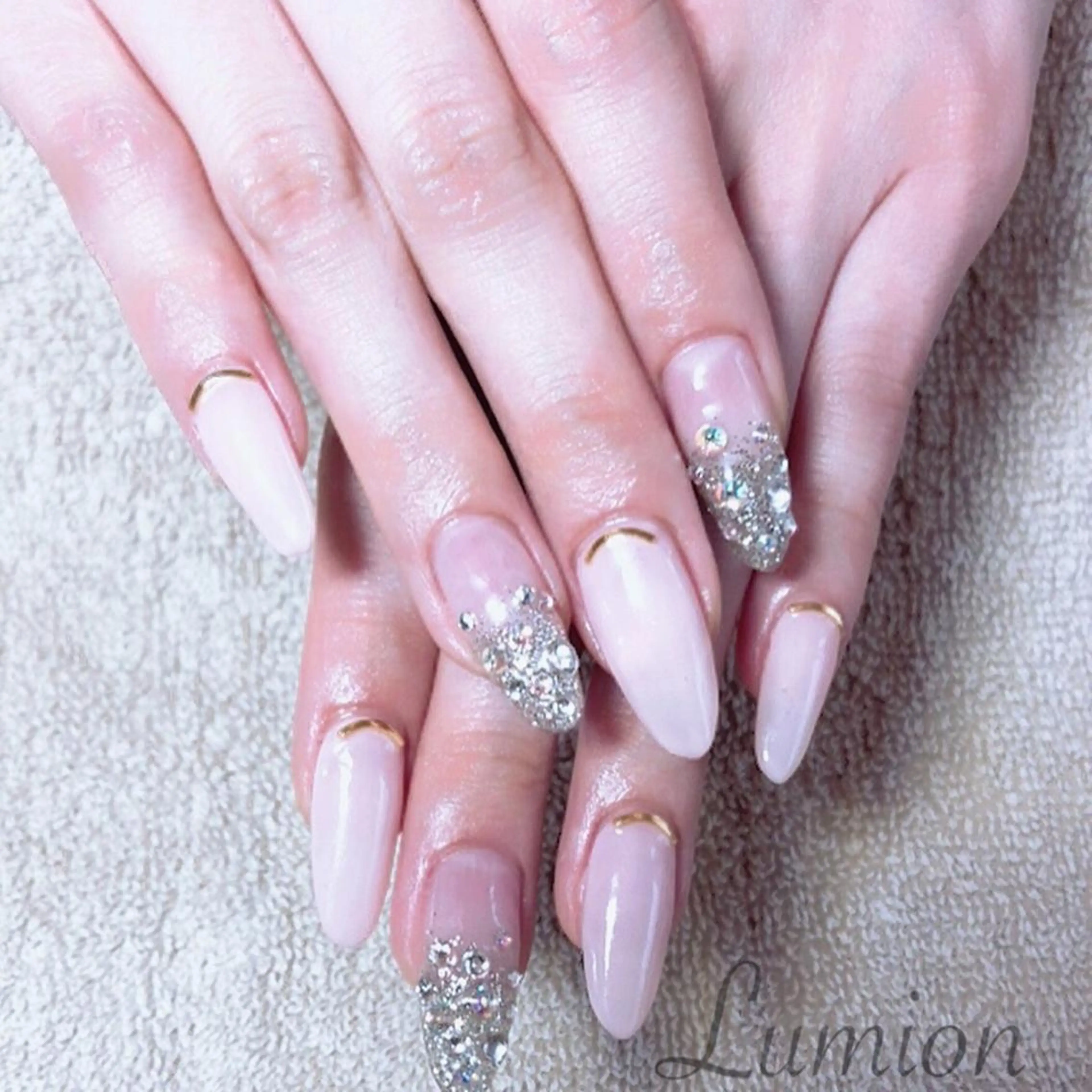 ネイル キラキラネイル スカルプネイル シンプルネイル nailroom Lumionのネイルデザイン