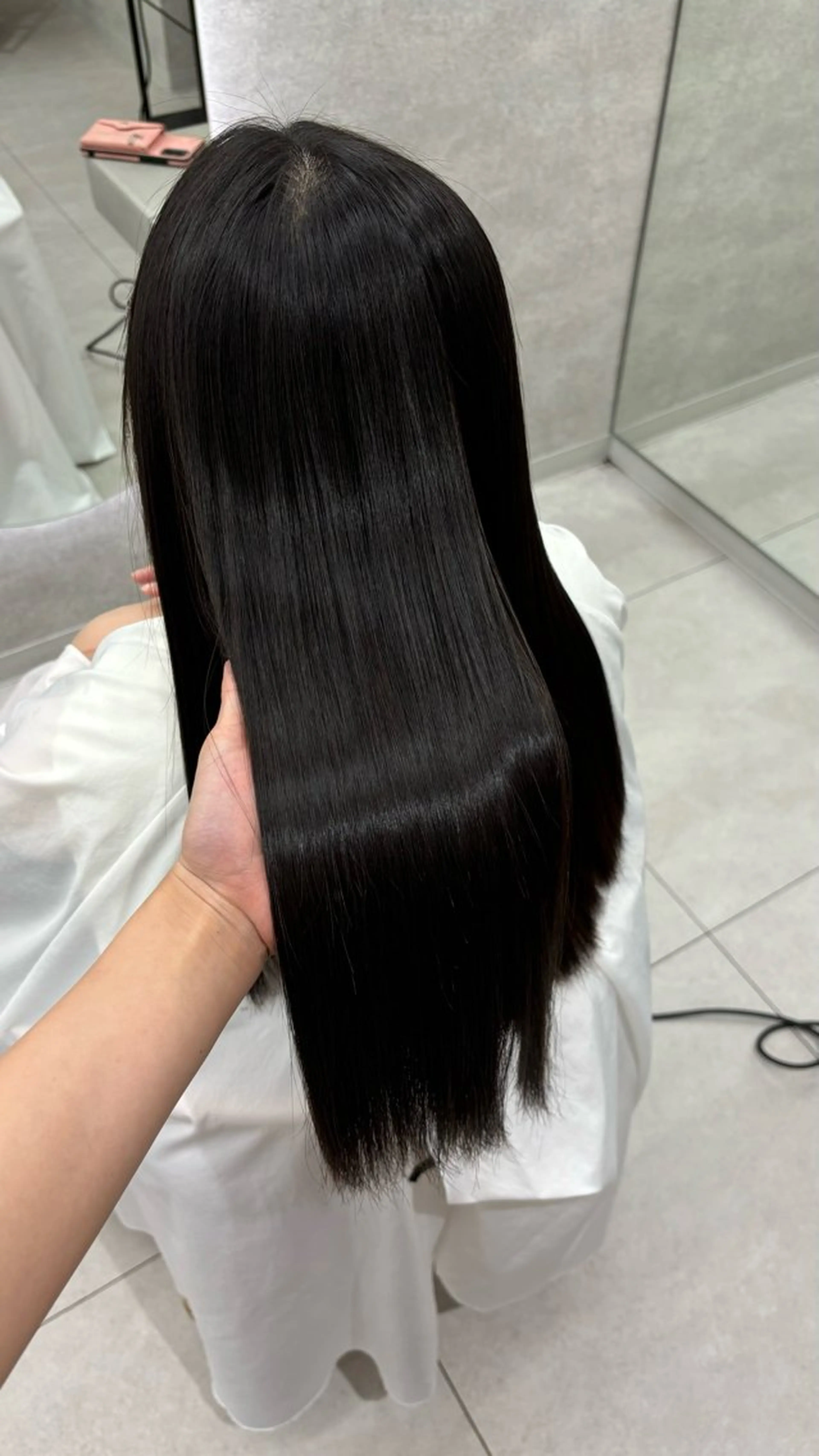 ロング 縮毛矯正 トリートメント 望 吹のヘアスタイル