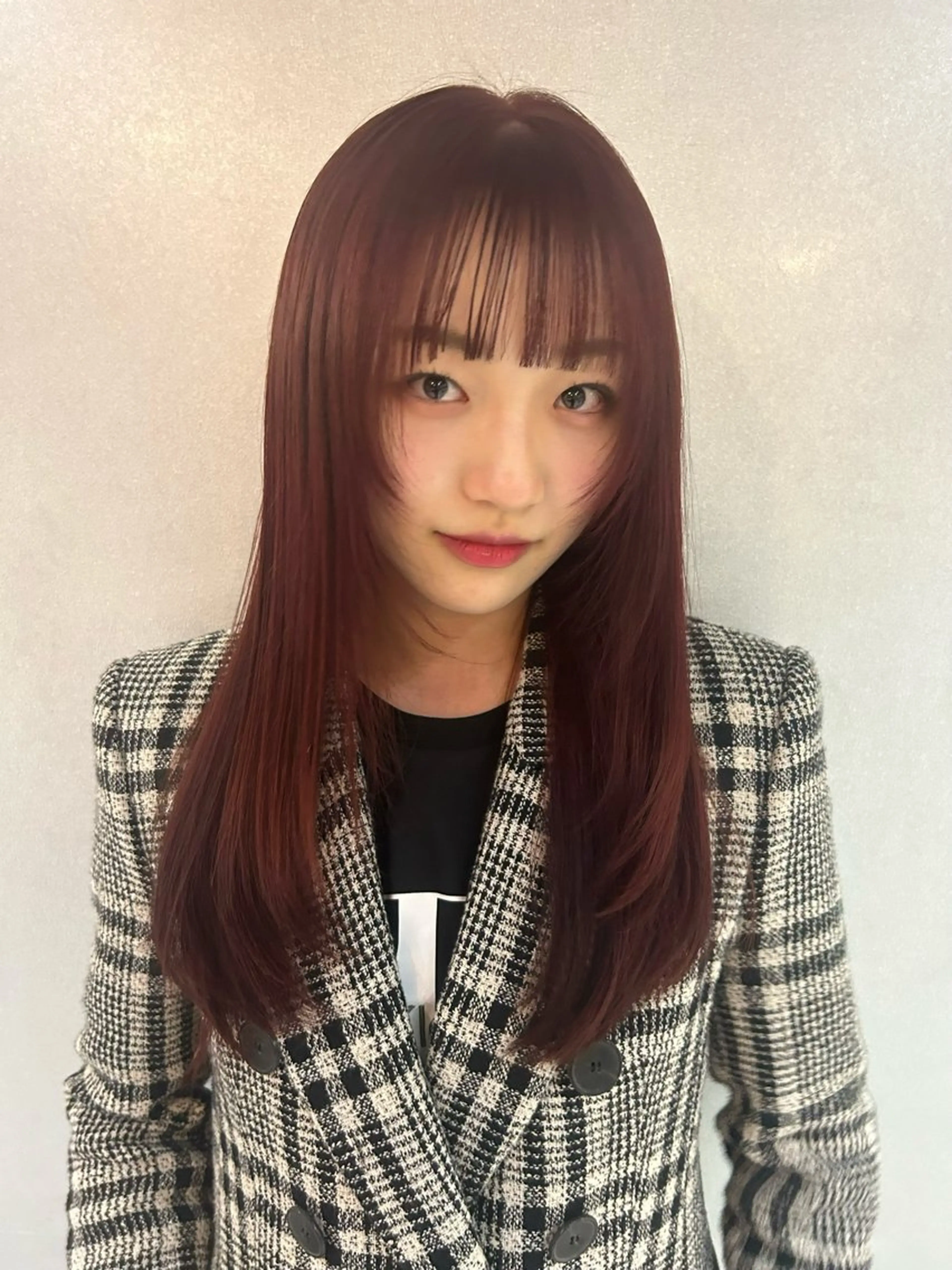 ロング カラー ブリーチ ダブルカラー ブリーチなしカラー 韓国ボブ/レイヤー ボブ/ EMIRIのヘアスタイル