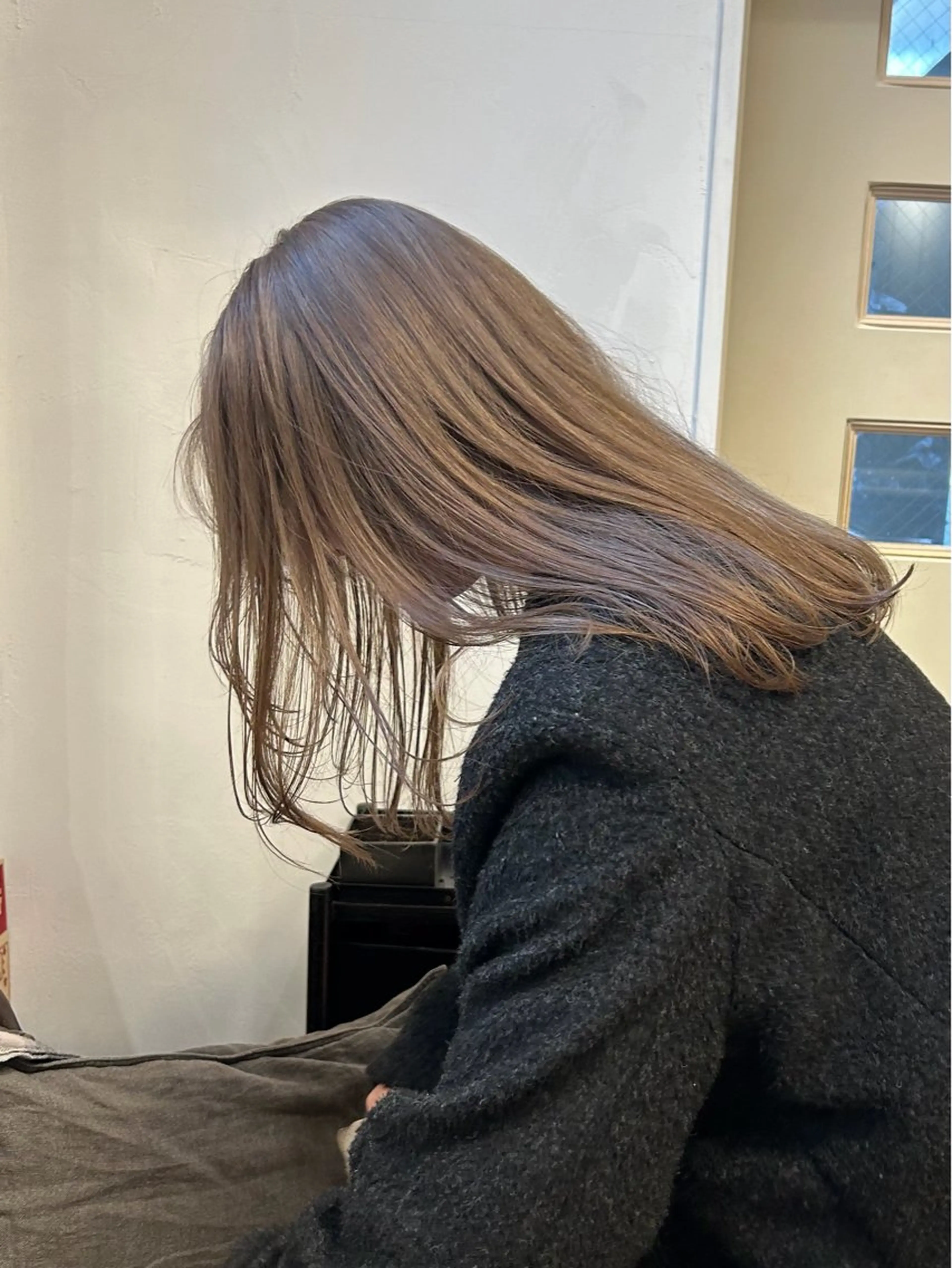 セミロング カラー じゅわっと暖色カラー 🍊Moemiのヘアスタイル