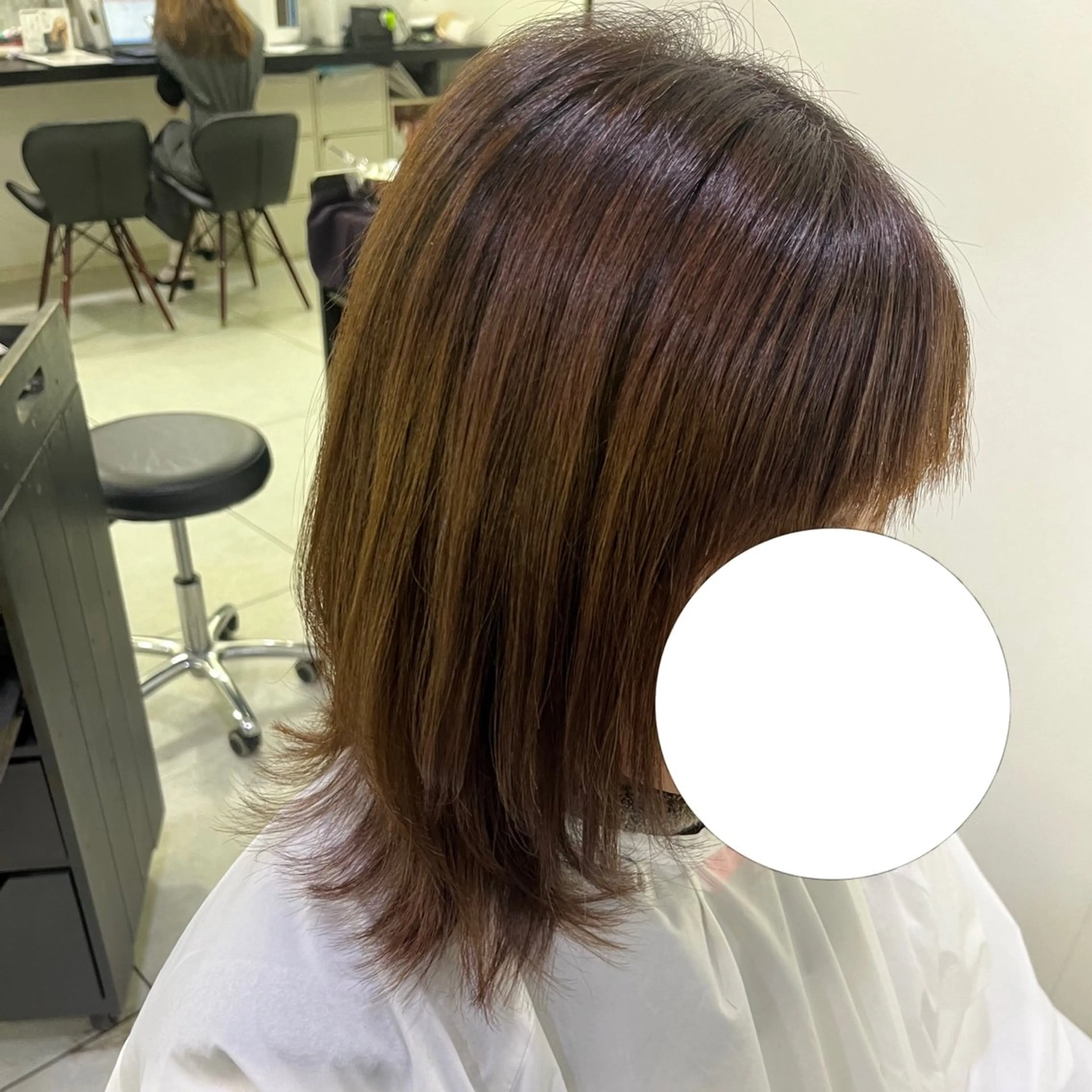 ミディアム ウルフカット 杉山 愛のヘアスタイル
