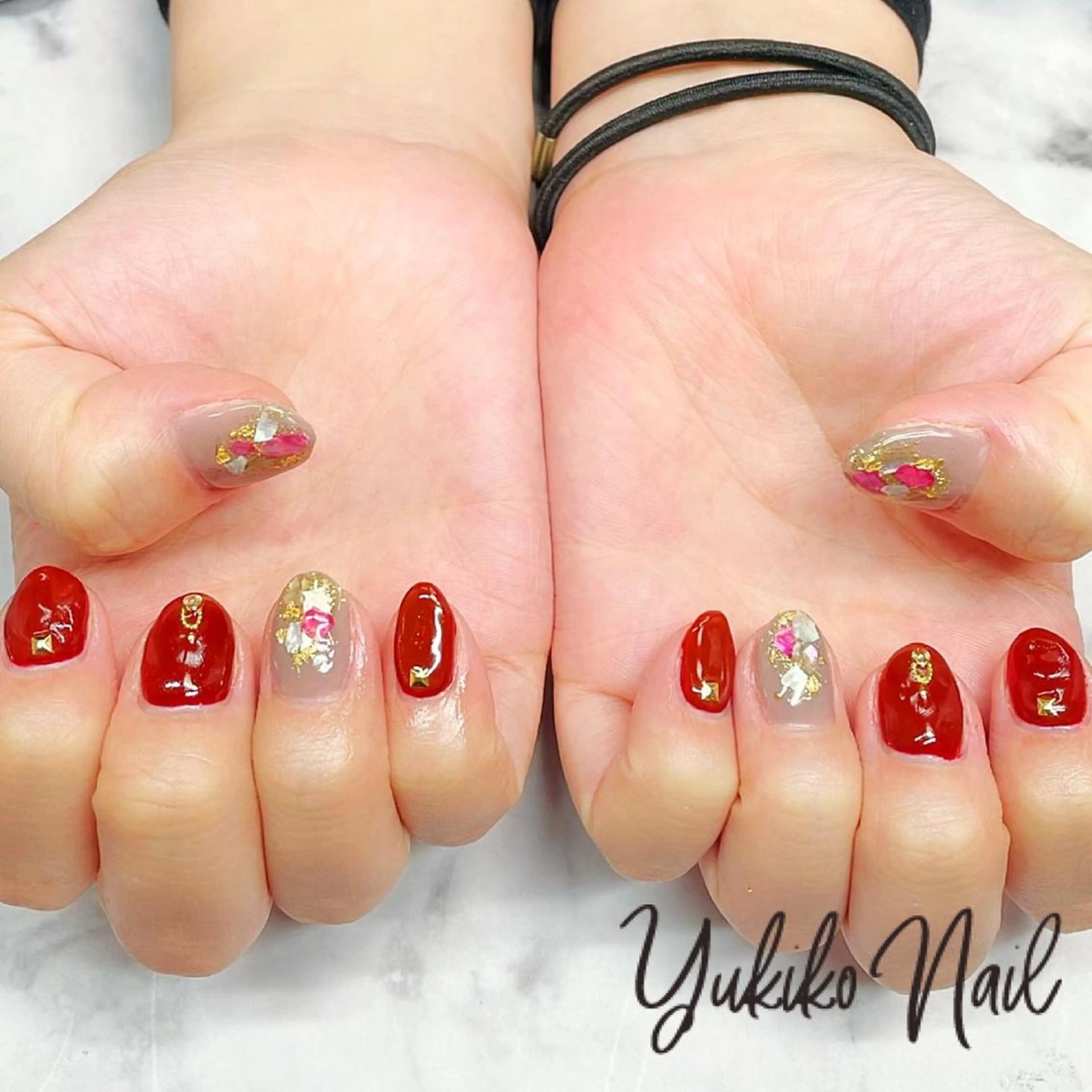 ネイル キラキラネイル ハンドネイル ユキコ ネイルのネイルデザイン