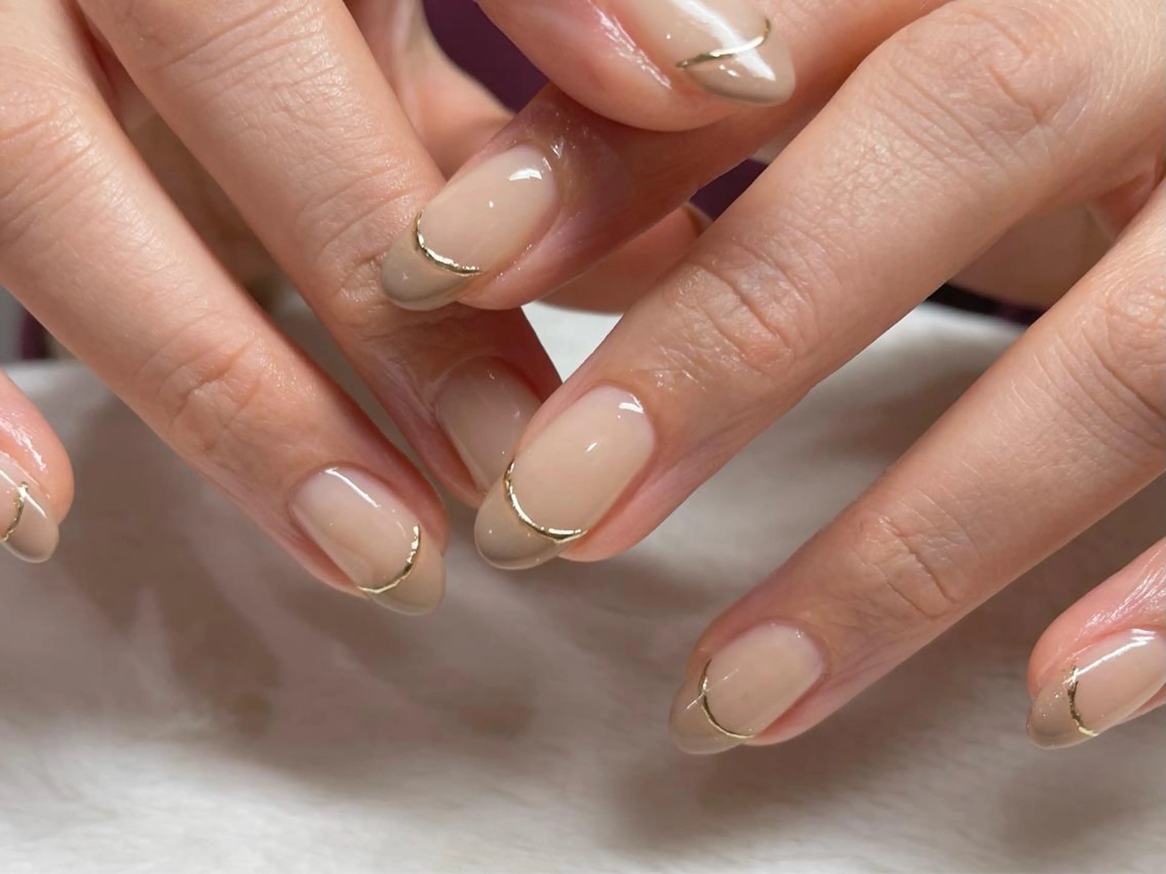 ネイル フレンチネイル ミラーネイル riri-nail Rie Endoのネイルデザイン