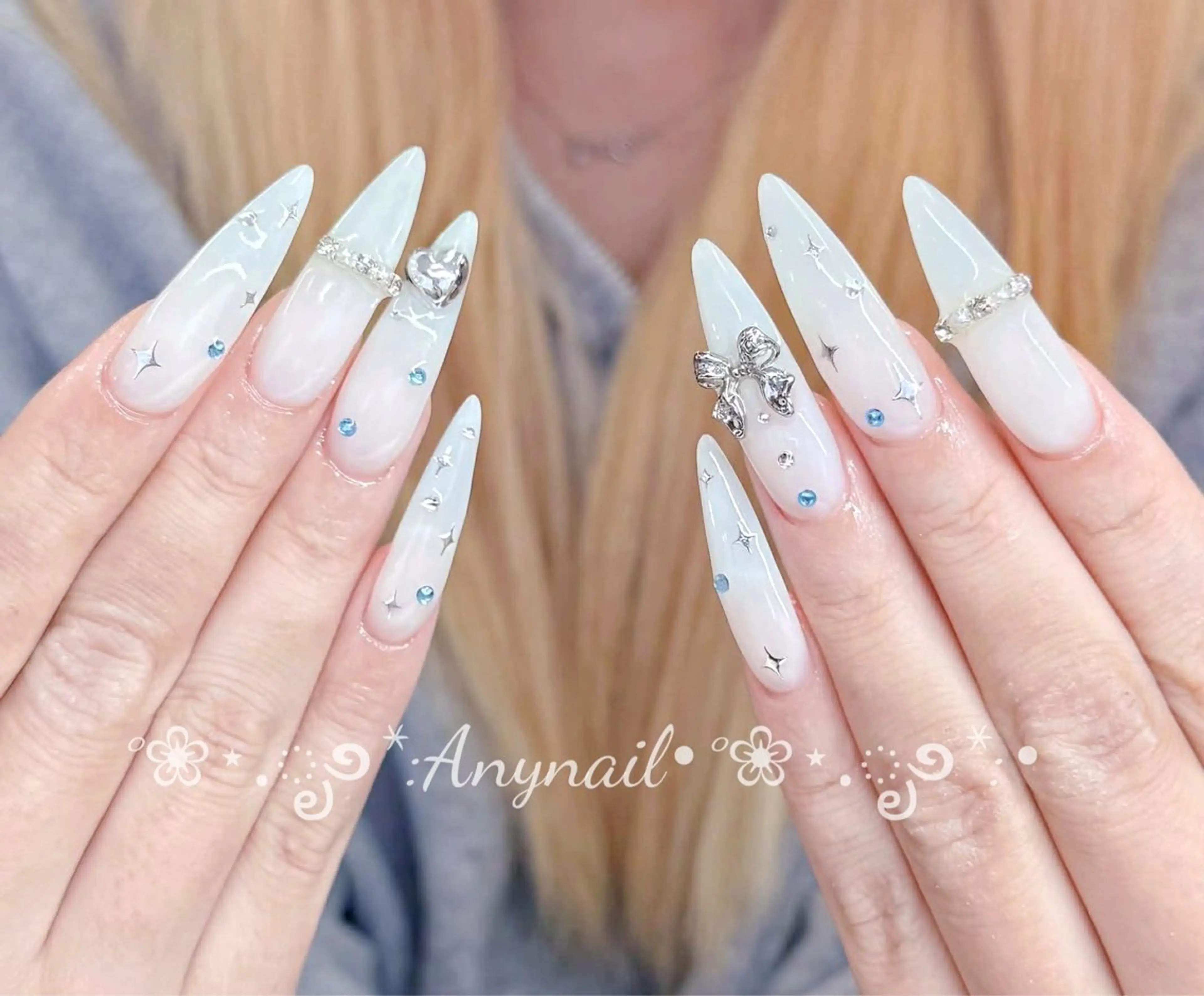 ネイル アートネイル ジェルネイル 韓国ネイル ニュアンスネイル ハンドネイル Any nail新大久保店のネイルデザイン