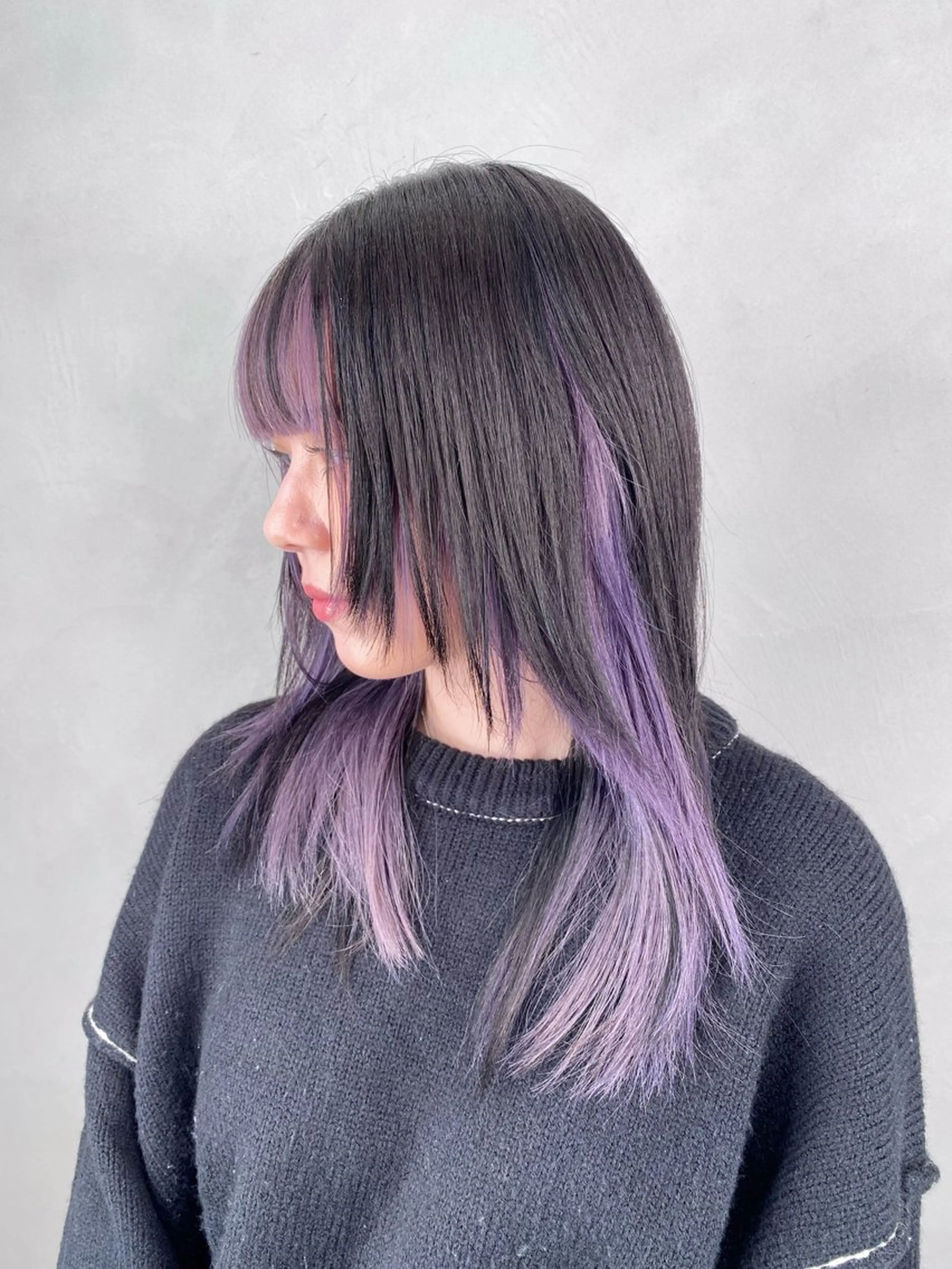 ミディアム カラー wool TOKYO けいご[ブリーチ]のヘアスタイル