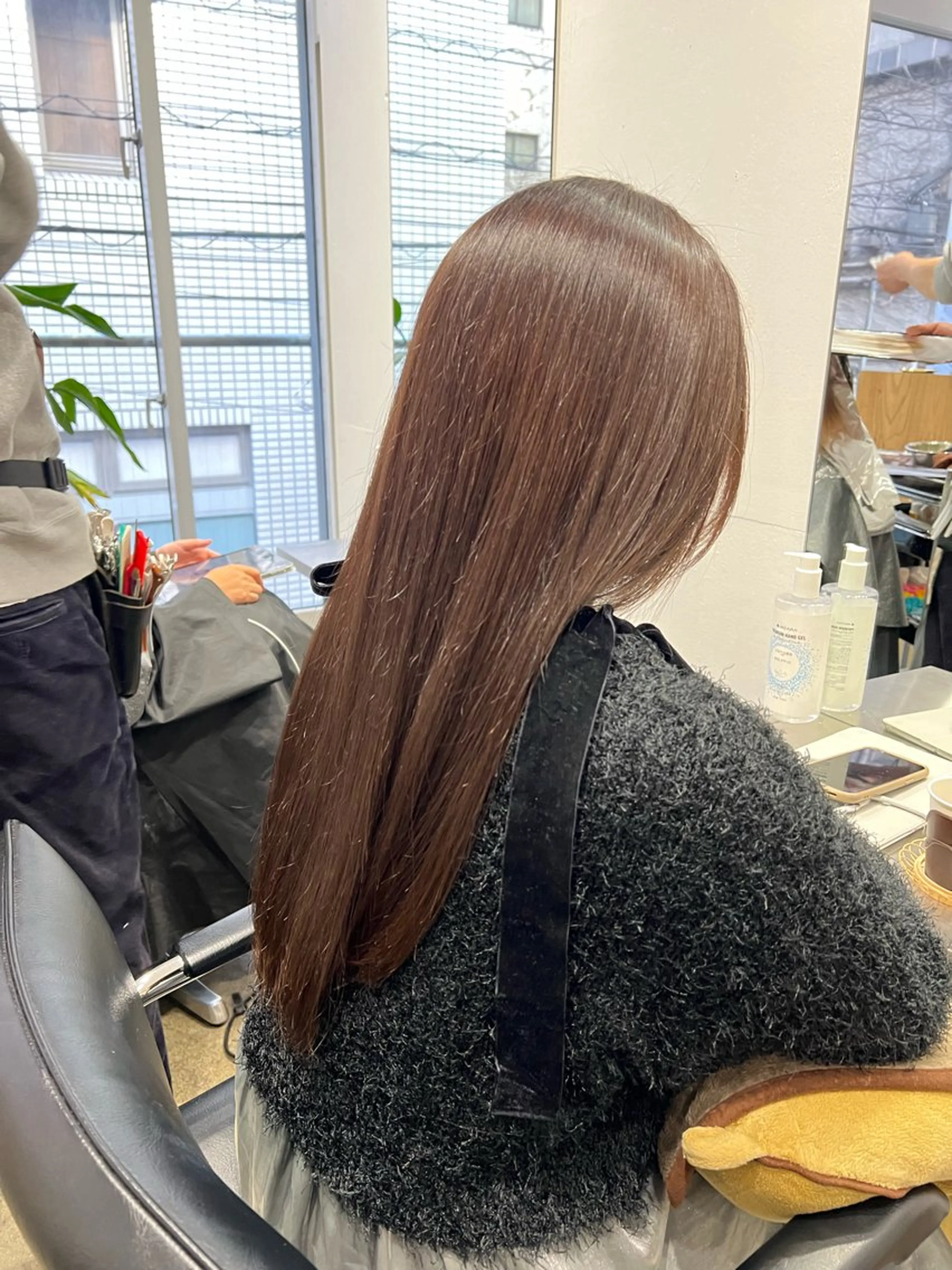 ロング パーマ 髪質改善 縮毛矯正 酸性ストレート ストレートパーマ ✨髪質改善矯正× ブリーチ✨YU-KIのヘアスタイル