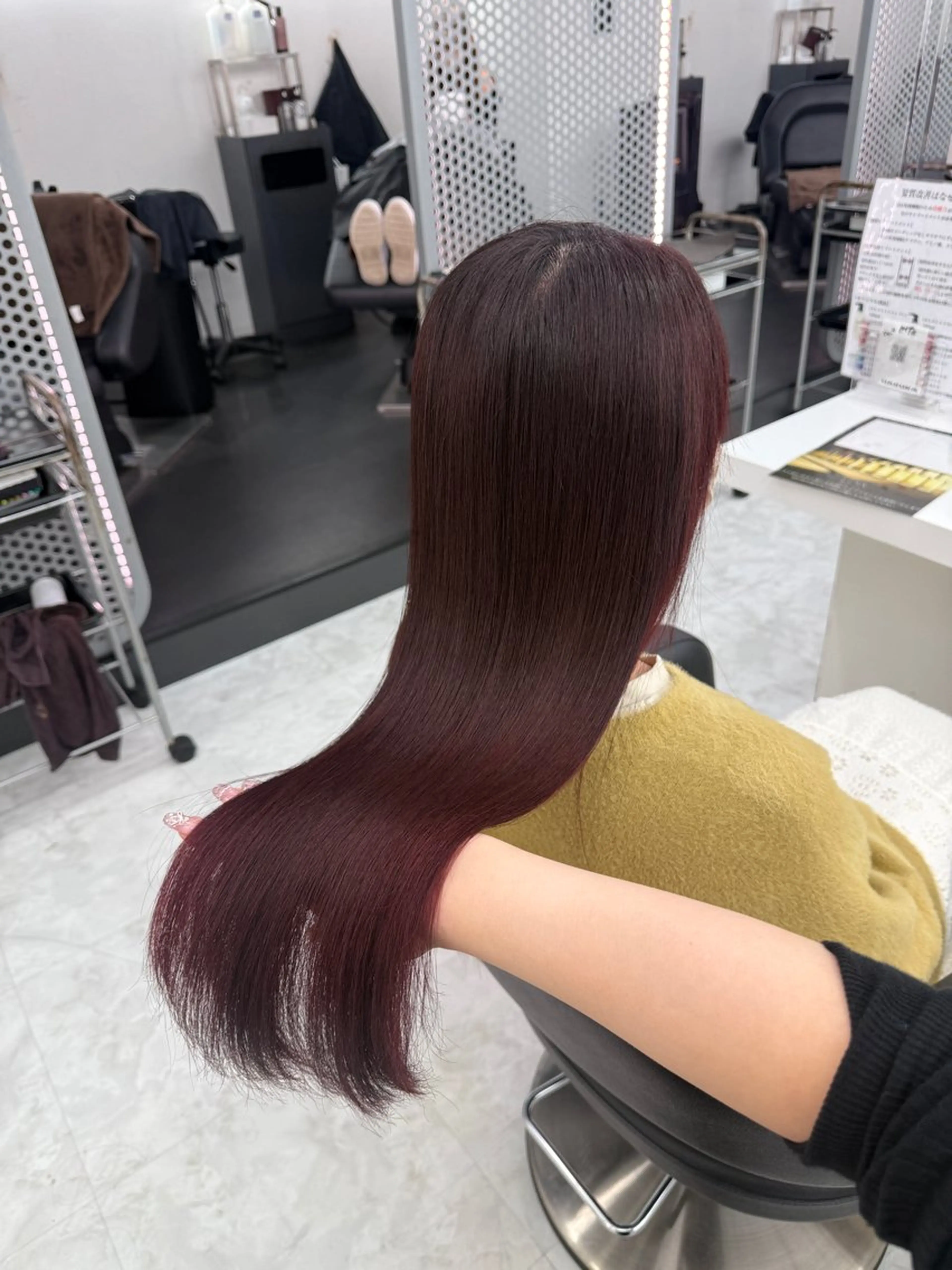 ロング カラー ヘアアレンジ レッドカラー 🎀Girly艶髪カ ラー🎀Harukaのヘアスタイル