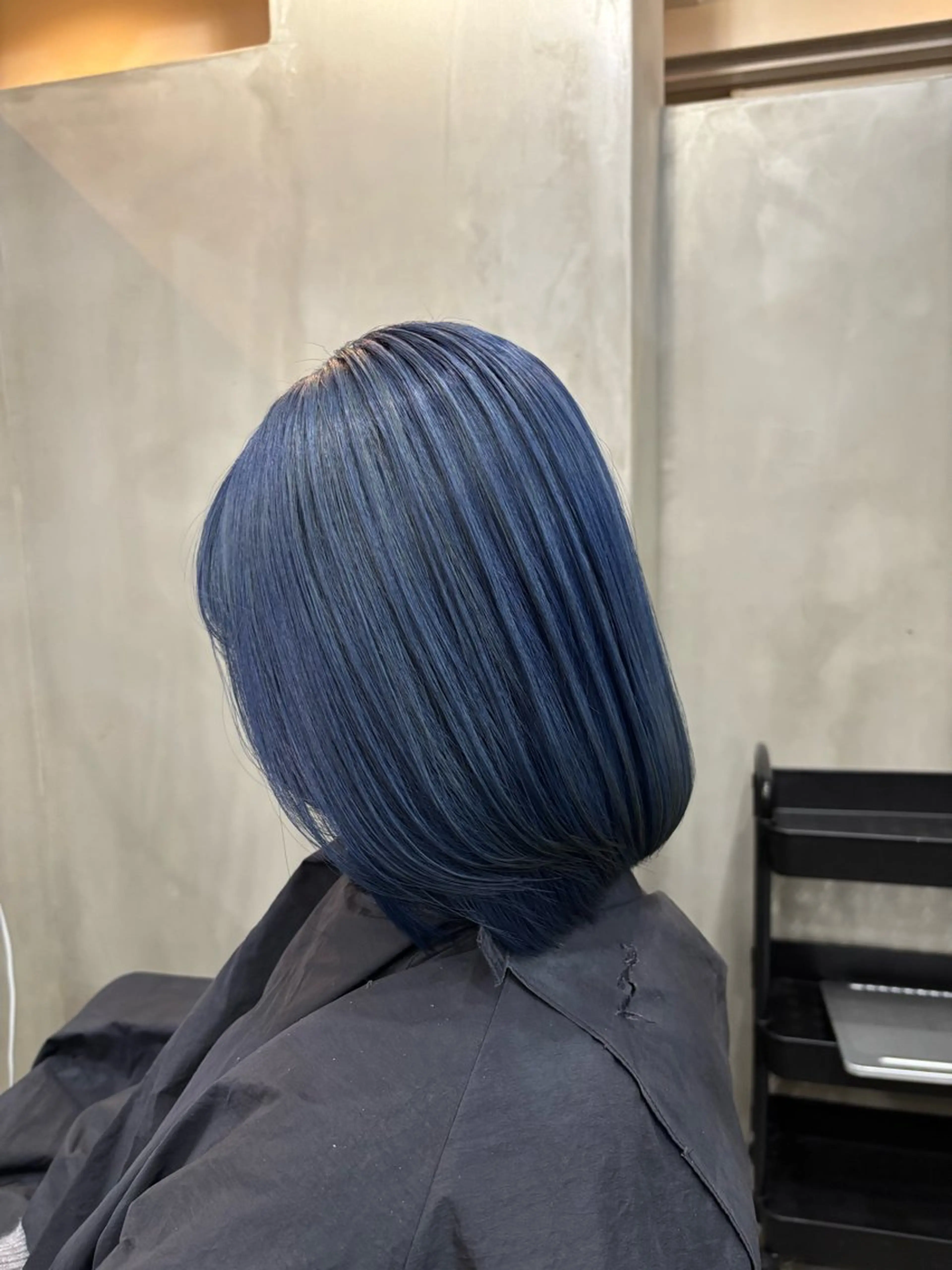 ショート カラー ブルーカラー ネイビーカラー ヘアカラー 中園康 /カラー/ブリーチのヘアスタイル