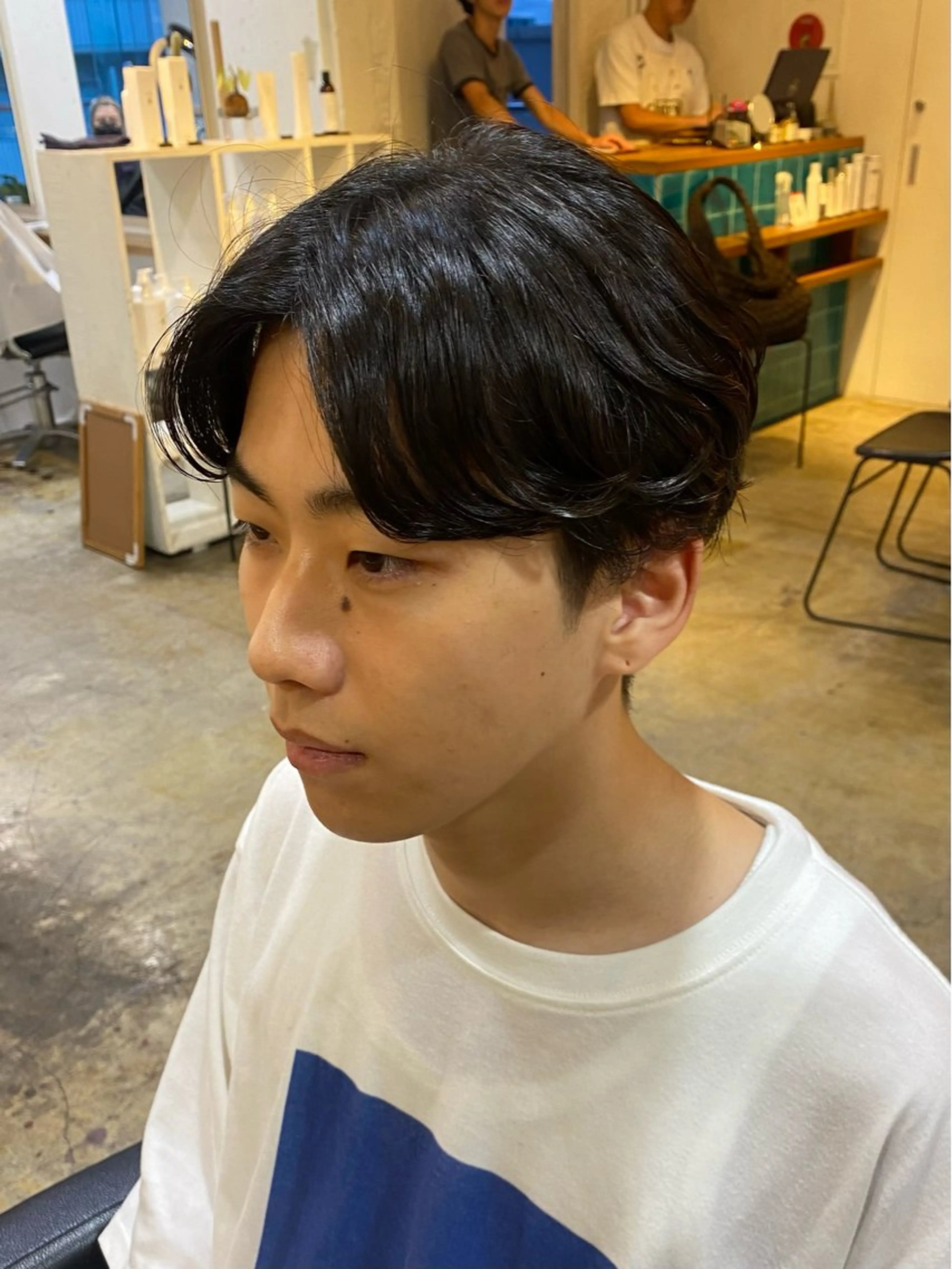 パーマ メンズ カット パーマ トリートメント レイヤーボブ/ 艶カラー/サナ🌼のヘアスタイル