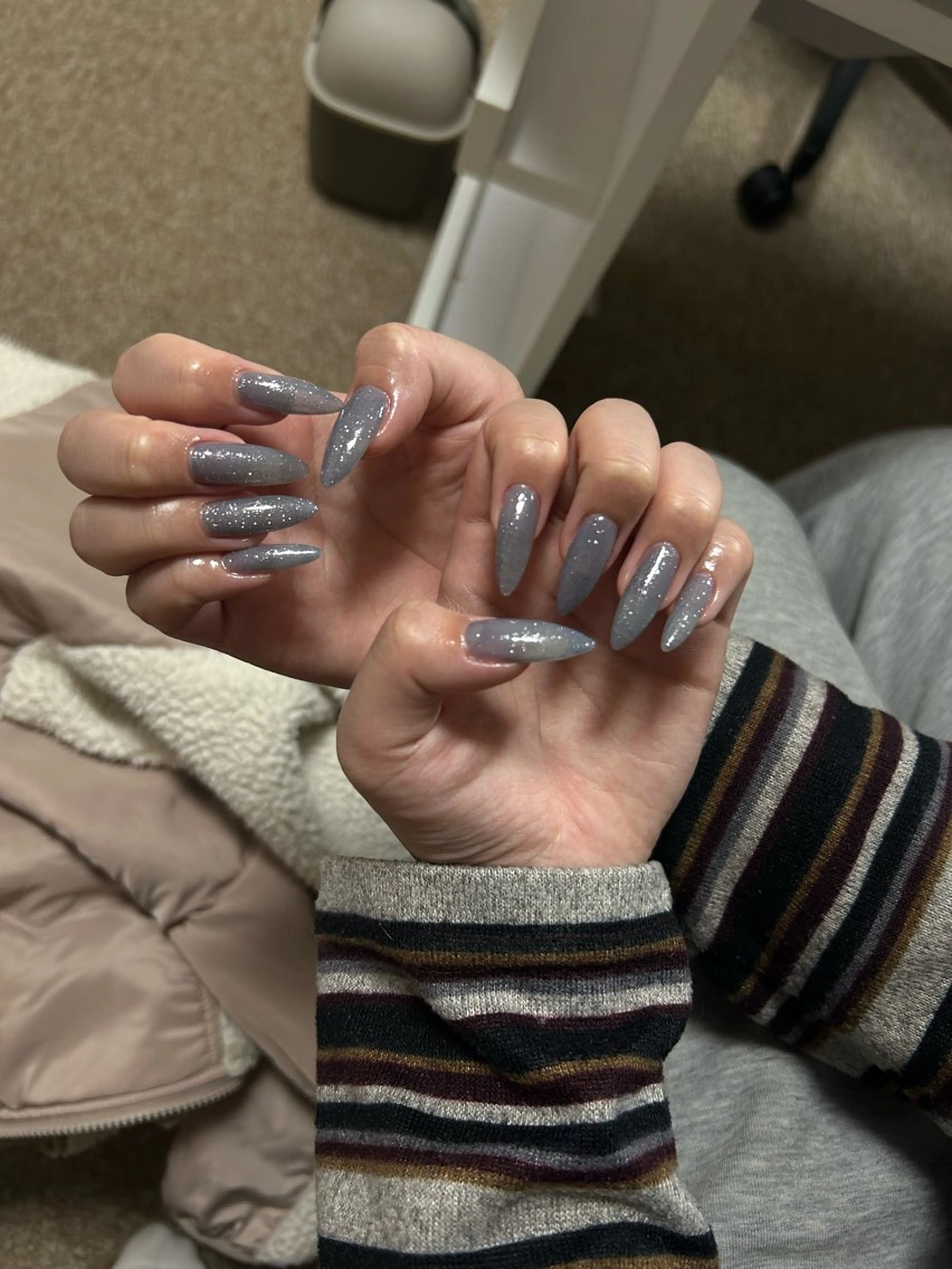 ネイル チークネイル フレンチネイル グラデーション 韓国ネイル マグネットネイル ハンドネイル Hana nail所属・Hana Nailのネイルデザイン