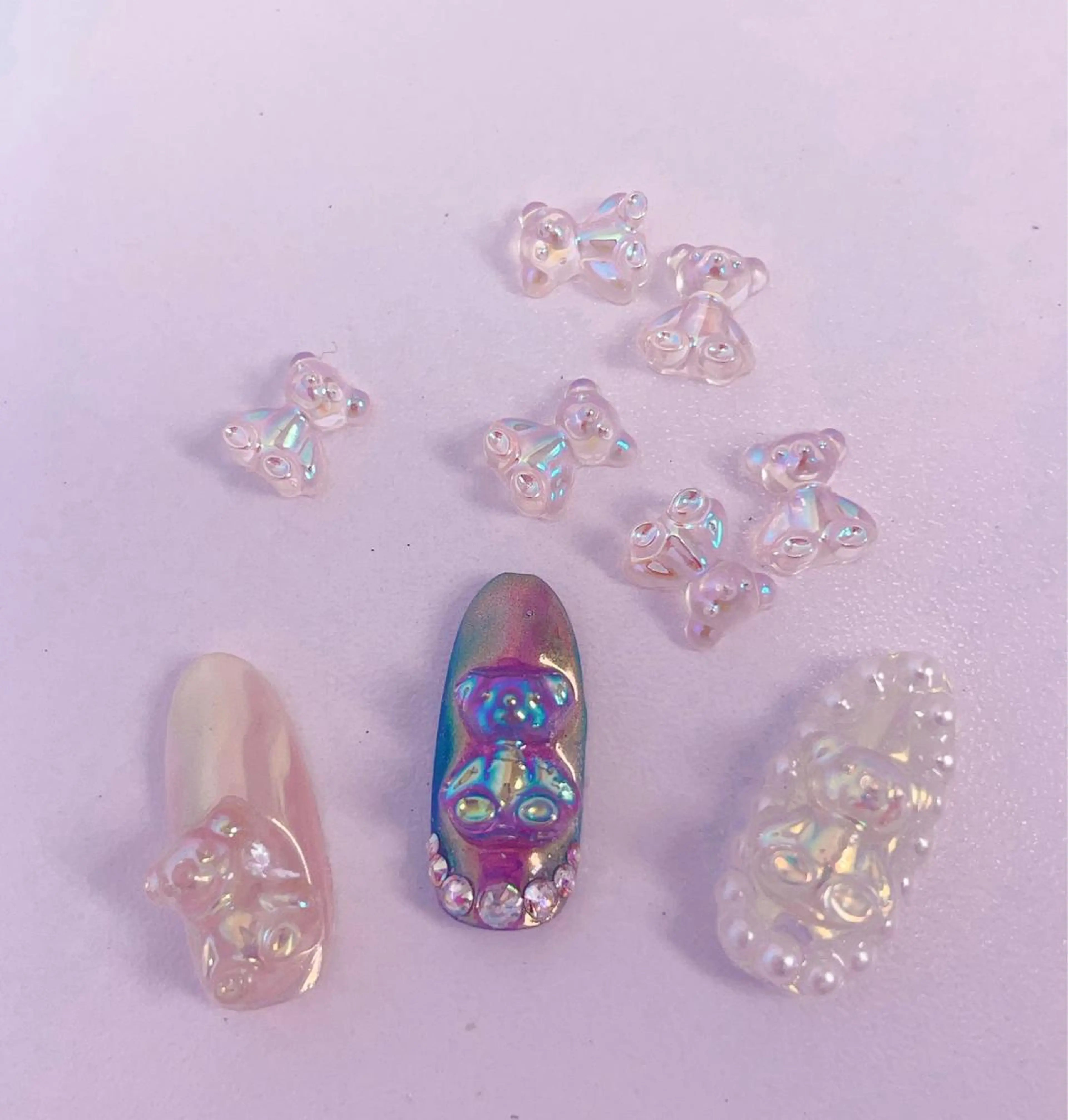 ネイル 氷ネイル・うるうるネイル ワンカラーネイル KIREIE Chinatsuのネイルデザイン