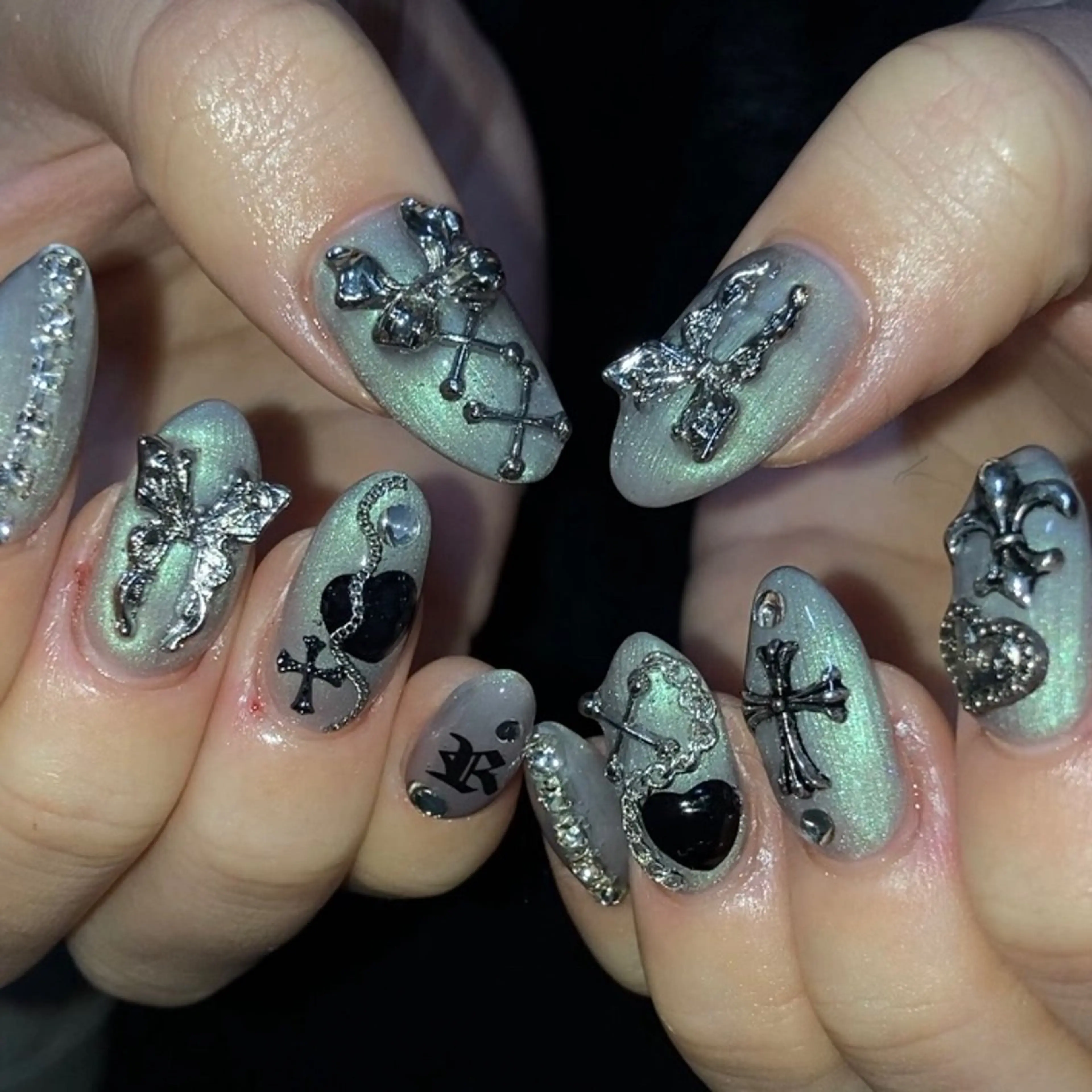 ネイル ハンドネイル フットネイル kana/モード ・グランジ໒꒱のネイルデザイン