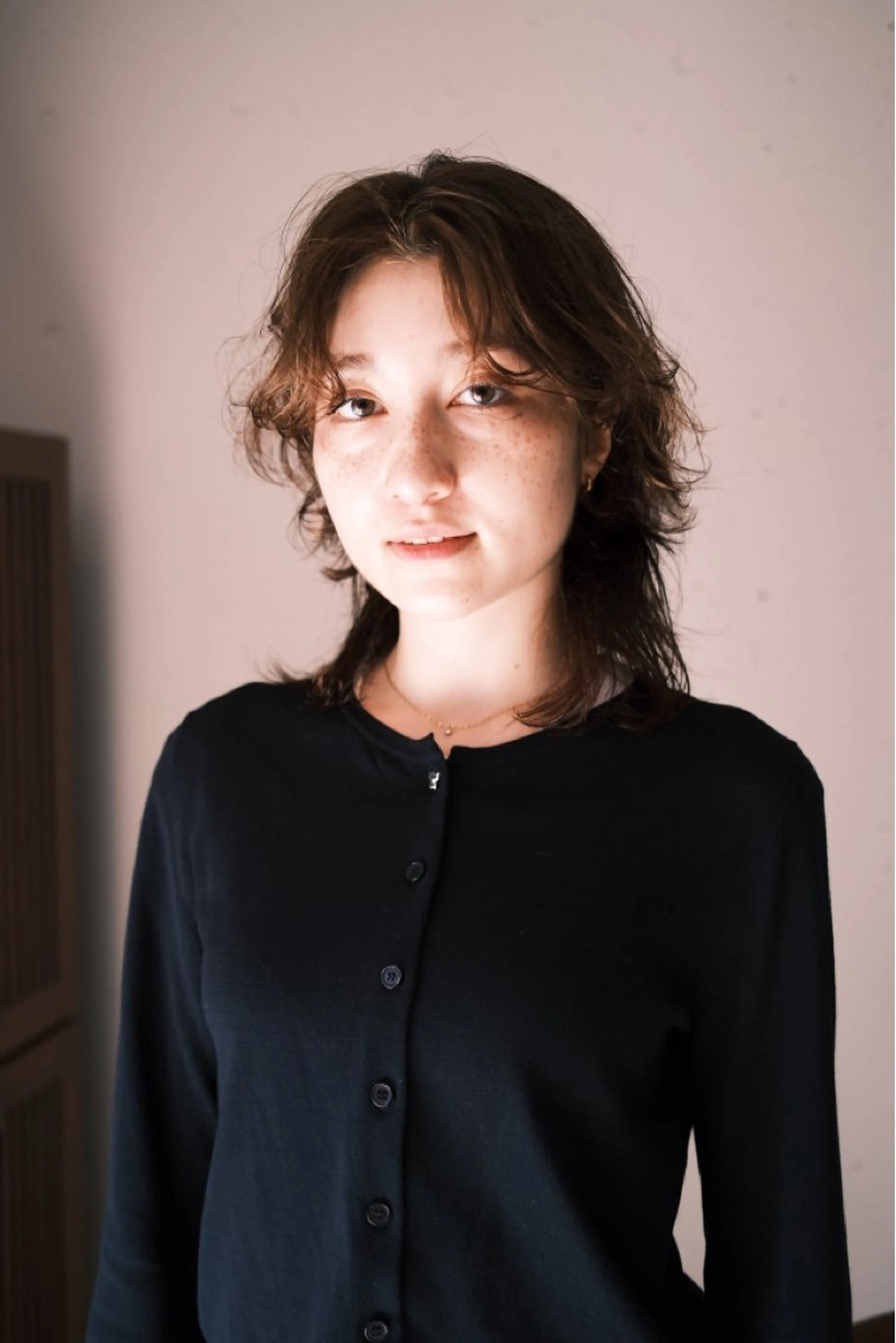 セミロング カラー パーマ 竹下 浩一のヘアスタイル