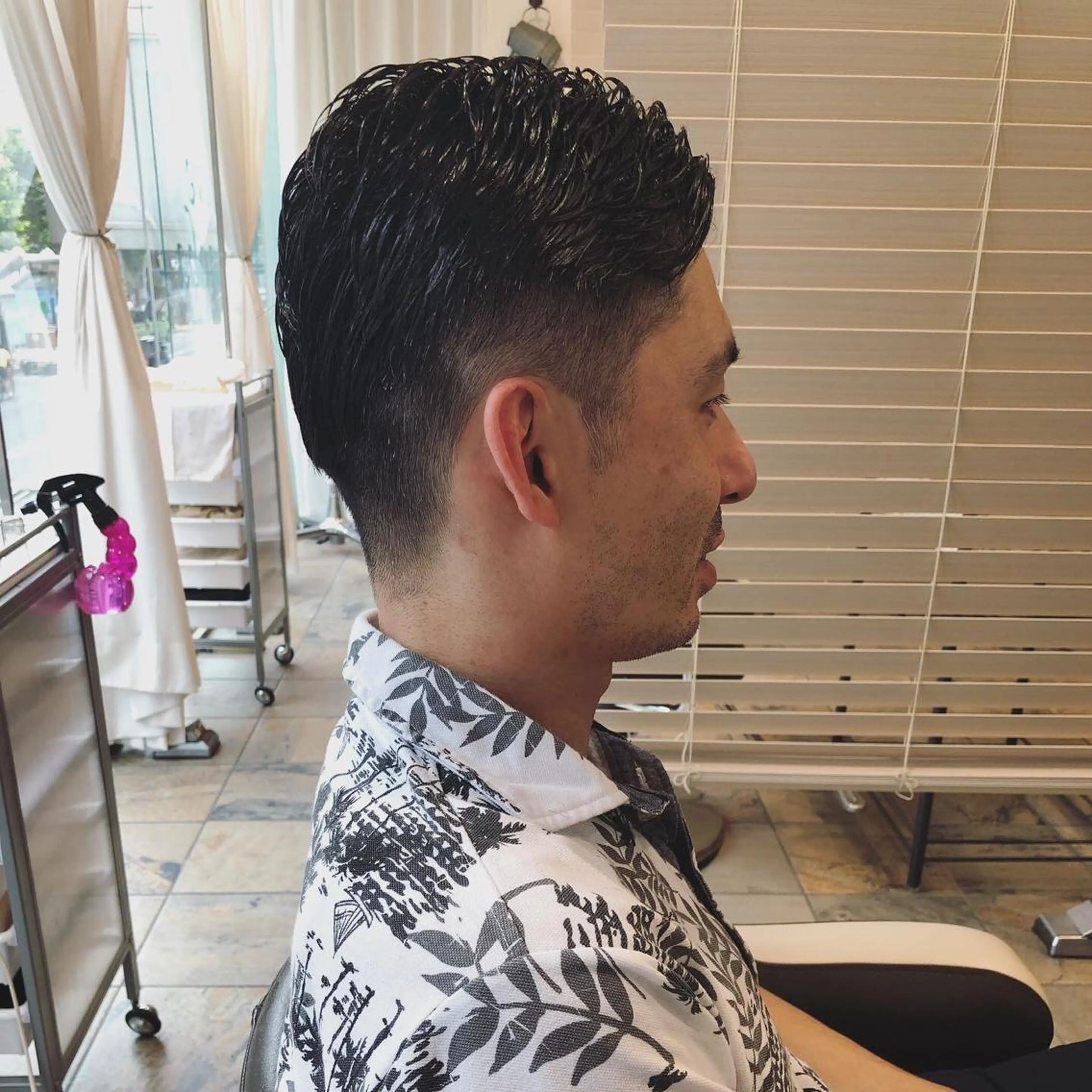 ショート カラー パーマ メンズ カット メンズサロン💈 吉岡陽【中野】のヘアスタイル