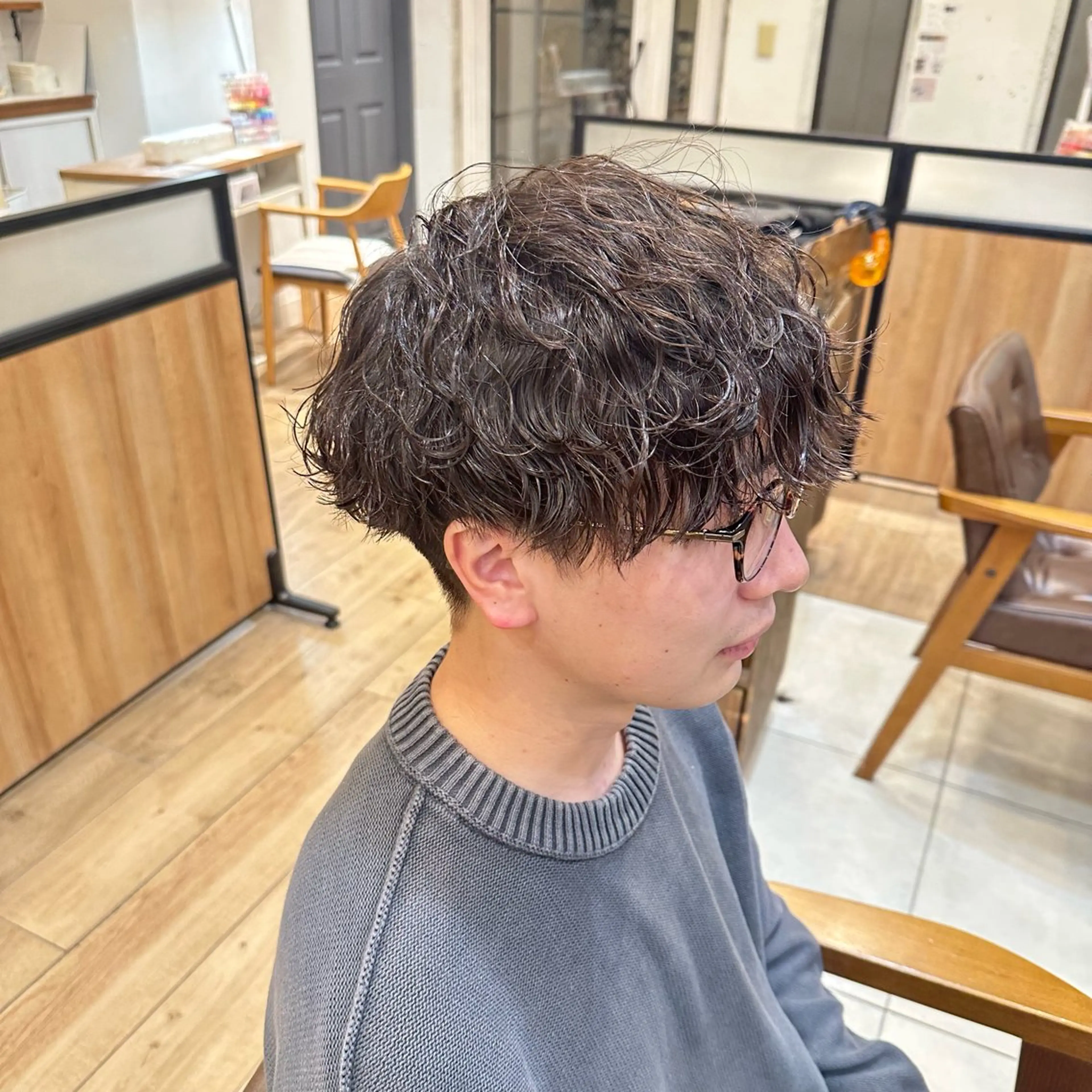 パーマ メンズ マッシュ メンズパーマ ツーブロック 波巻きパーマ 🌈【曲がる縮毛矯正 】🌈益子卓馬のヘアスタイル