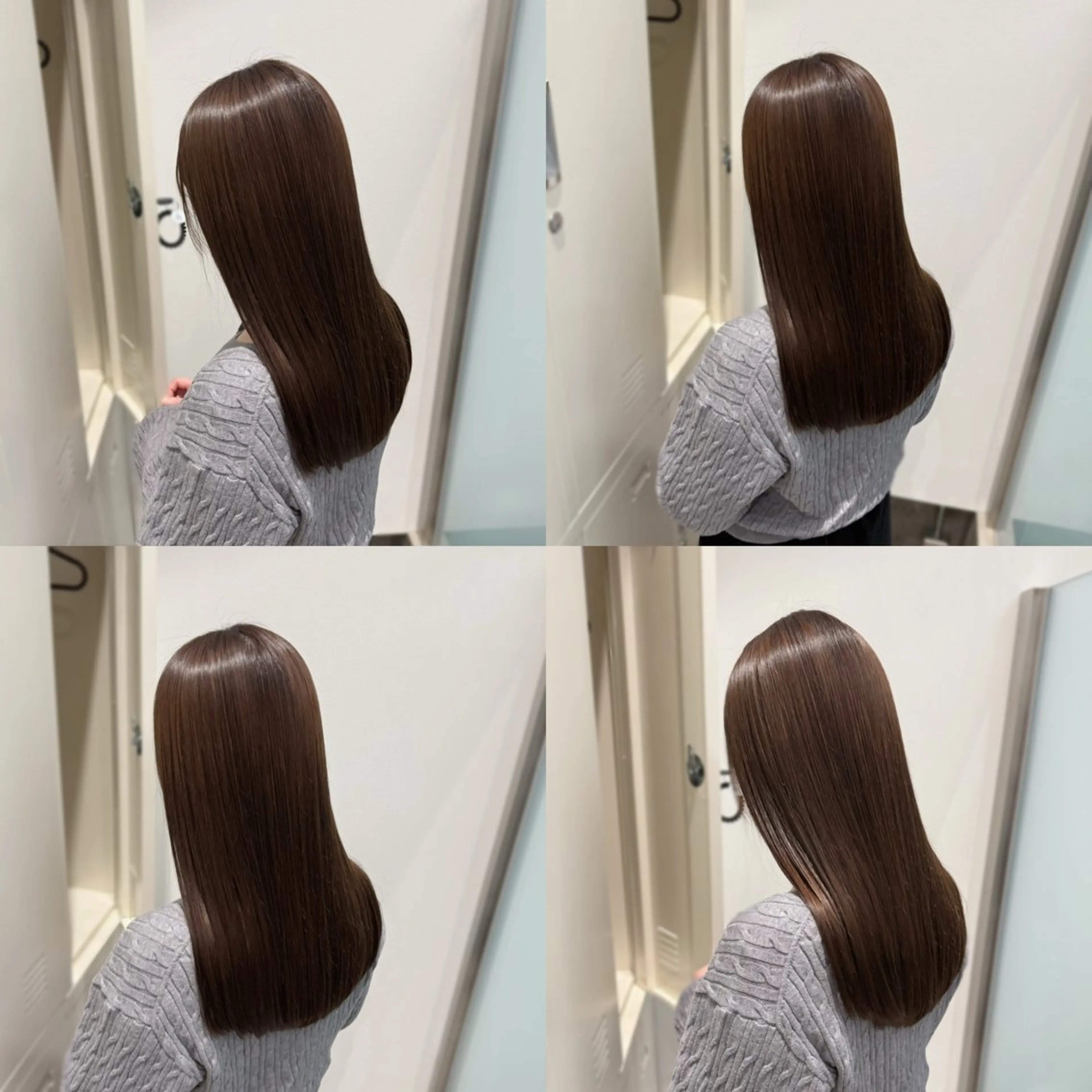 セミロング カラー パーマ 縮毛矯正 ストレートパーマ カット ヘアカラー 縮毛矯正 トリートメント 縮毛矯正+モテカラー 🎀✨MIHOのヘアスタイル