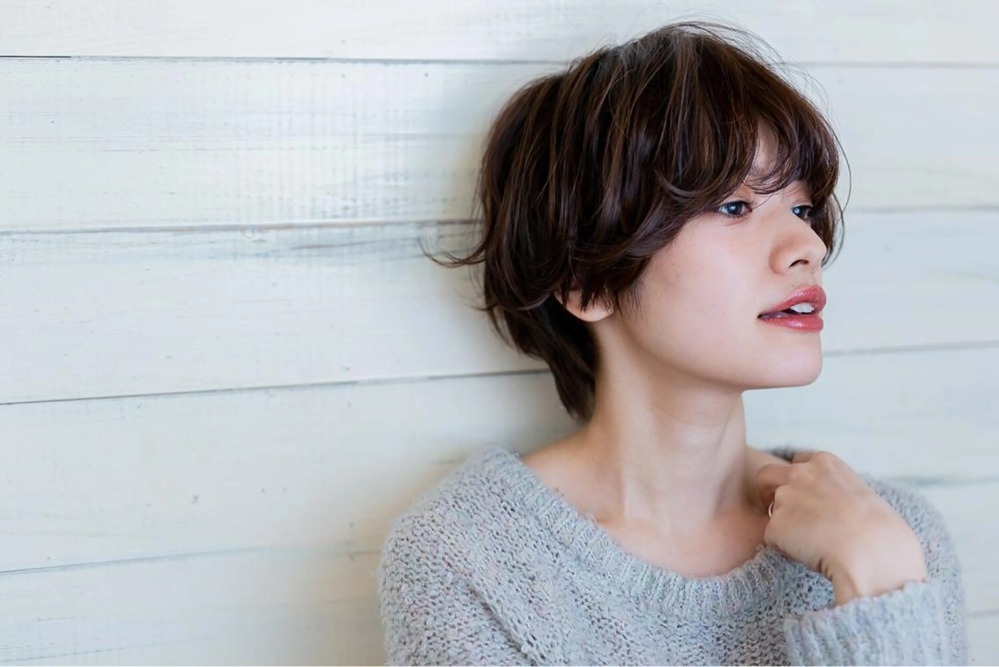 ショート パーマ カット パーマ トリートメント ENIF ヤマグチアツコのヘアスタイル