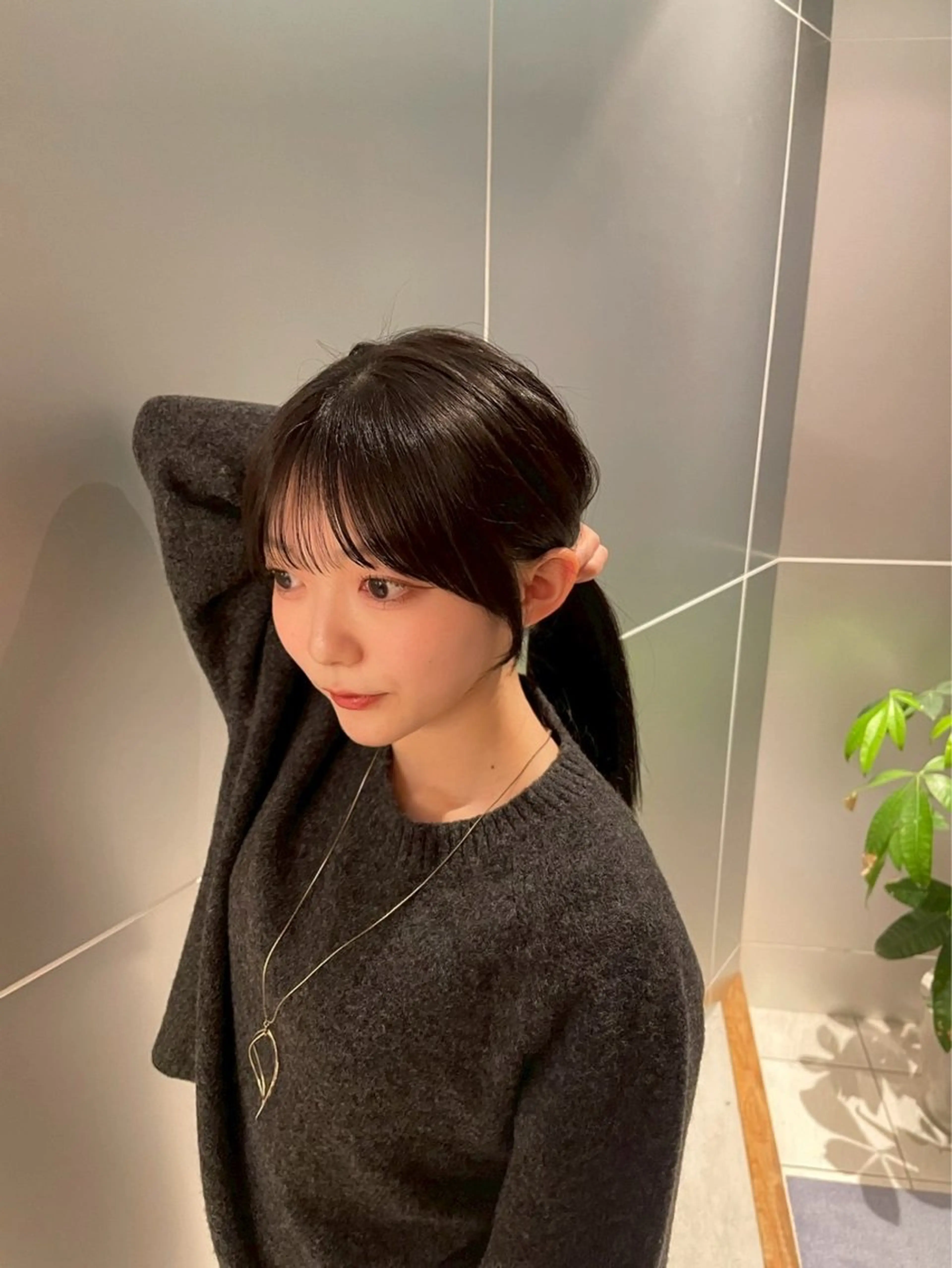 ロング カラー 透明感カラー 顔周りカット 髪質改善 韓国風ヘア ロング カット ヘアカラー 顔周り小顔レイヤー ×ブリーチなしカラーのヘアスタイル