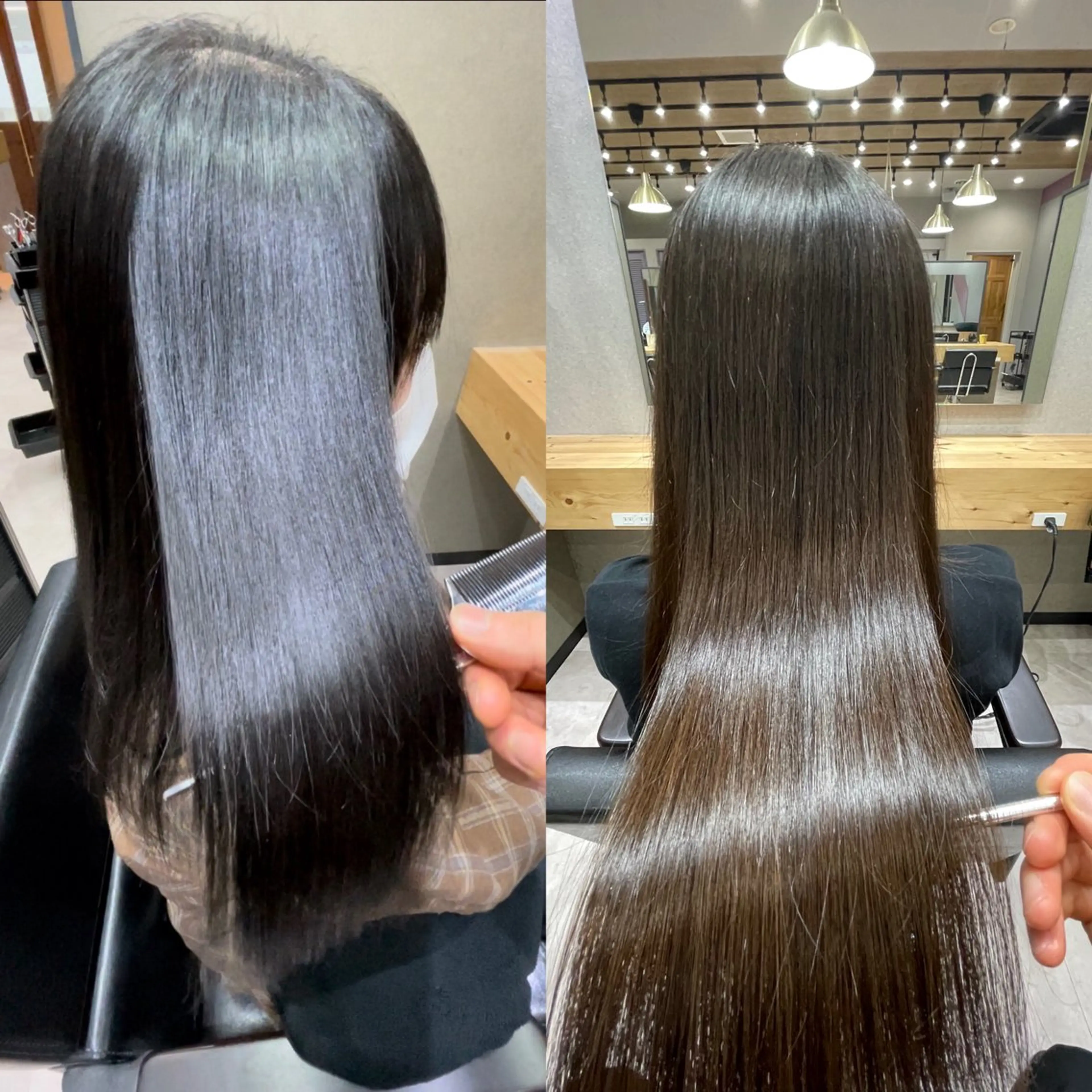 ミディアム 縮毛矯正 RYOのヘアスタイル