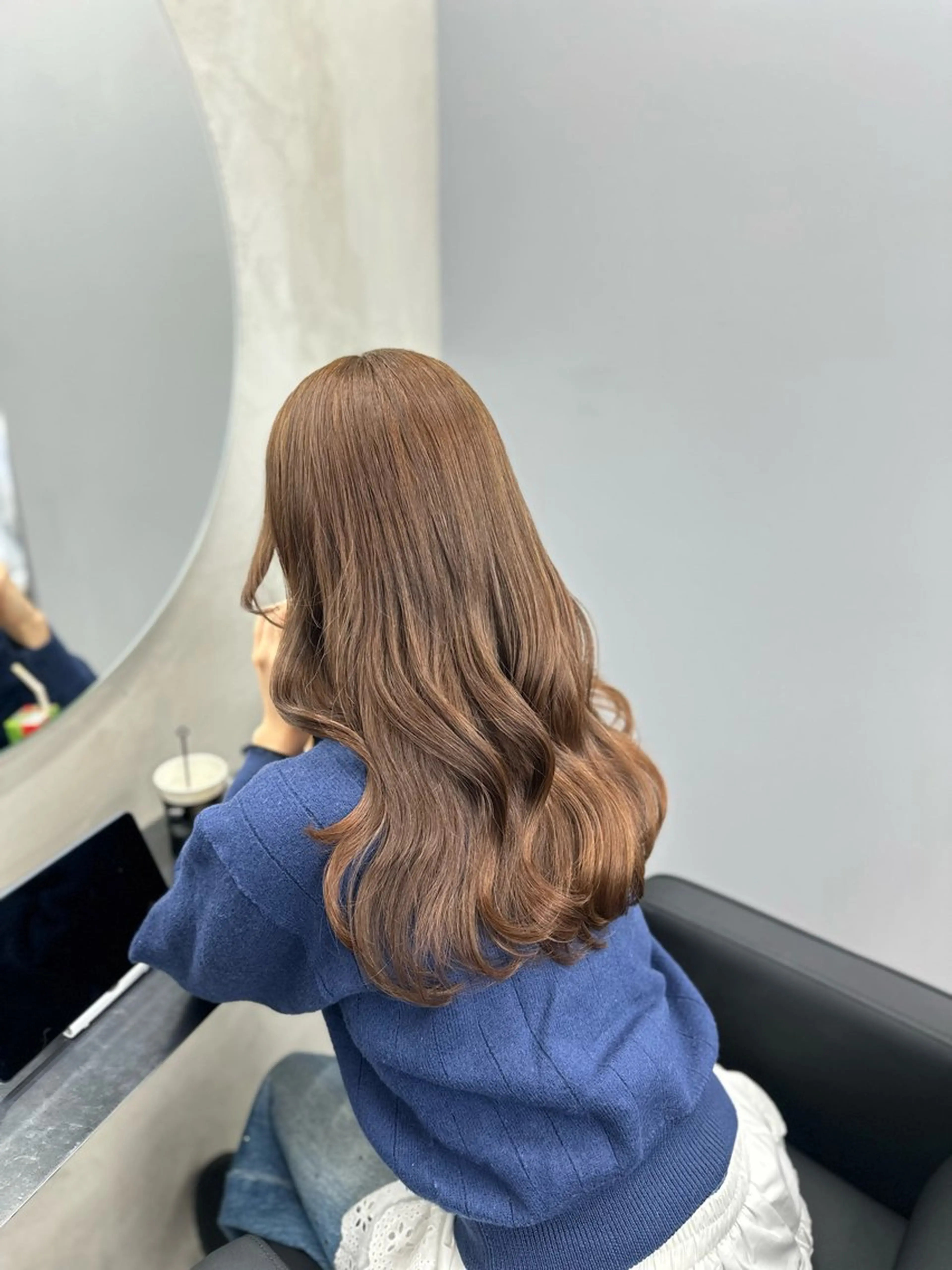 ロング カット ヘアカラー トリートメント youres hair 東新宿のヘアスタイル