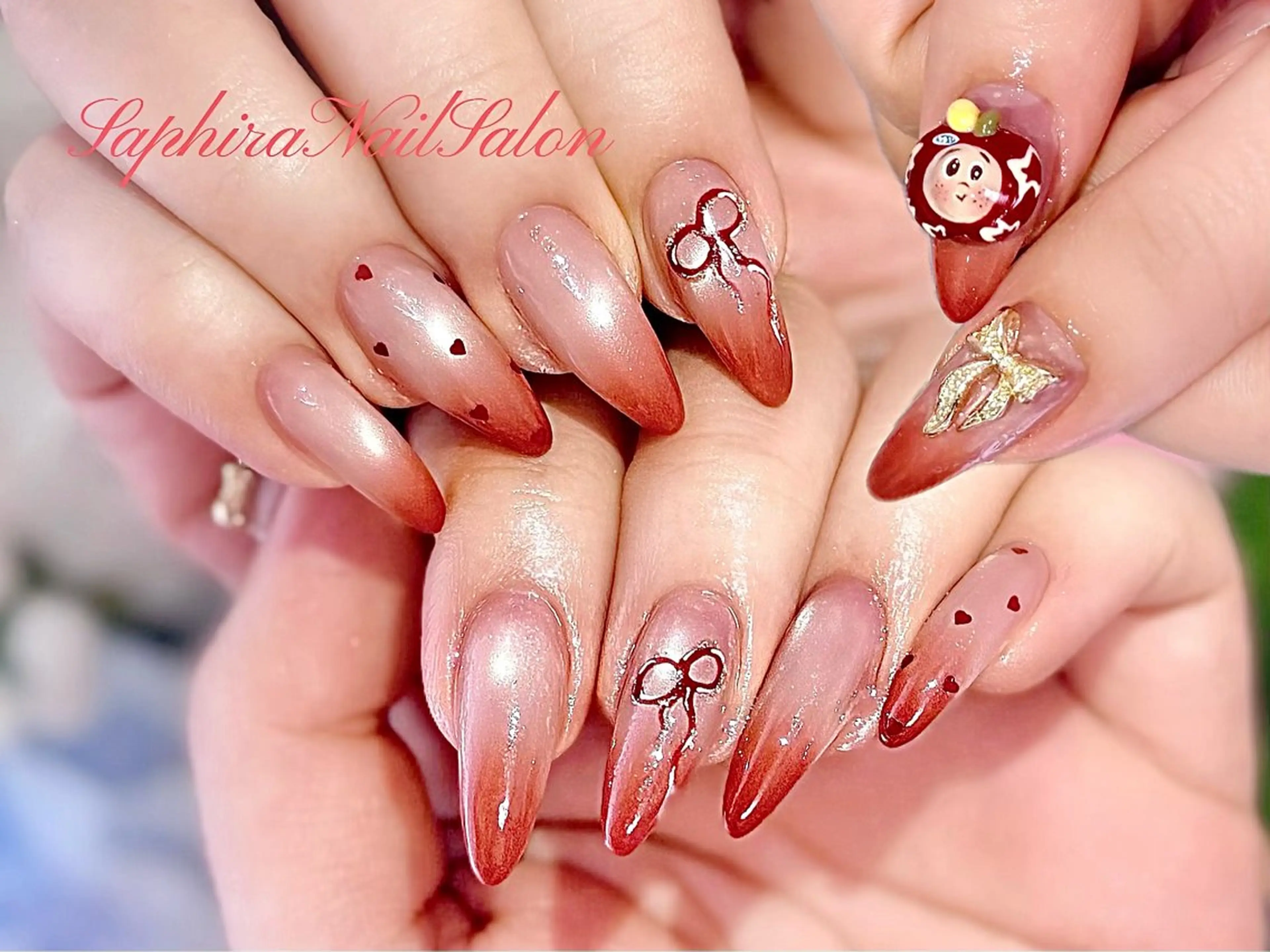 カラー ハンドネイル Saphiraネイル サロン錦糸町のネイルデザイン
