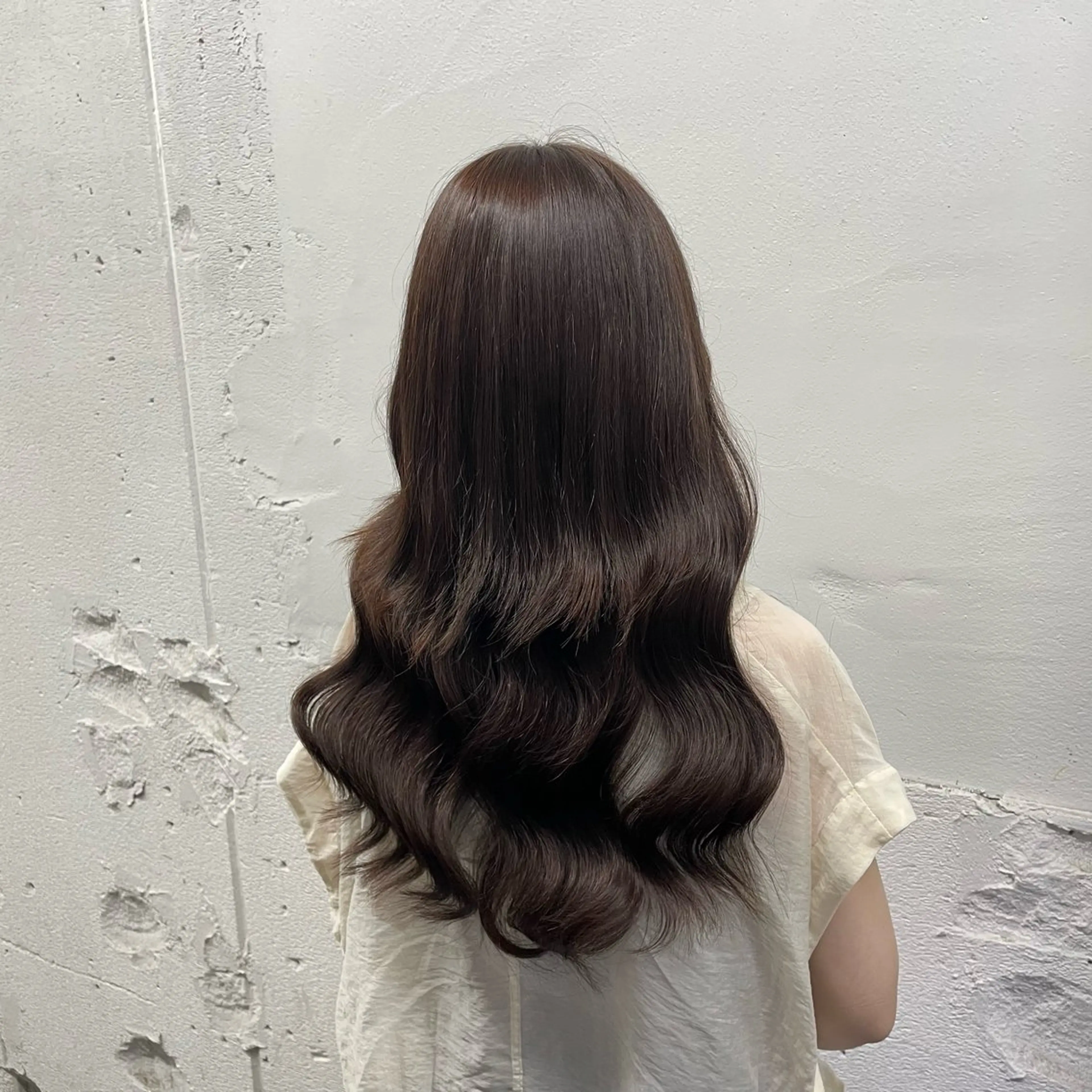 ロング カラー シールエクステ バレイヤージュ ミストバング ブラウンカラー ダークブラウン ヘアカラー エクステ 🧡艶髪ちゅるん髪 🫧🧡YUKI❄️のヘアスタイル