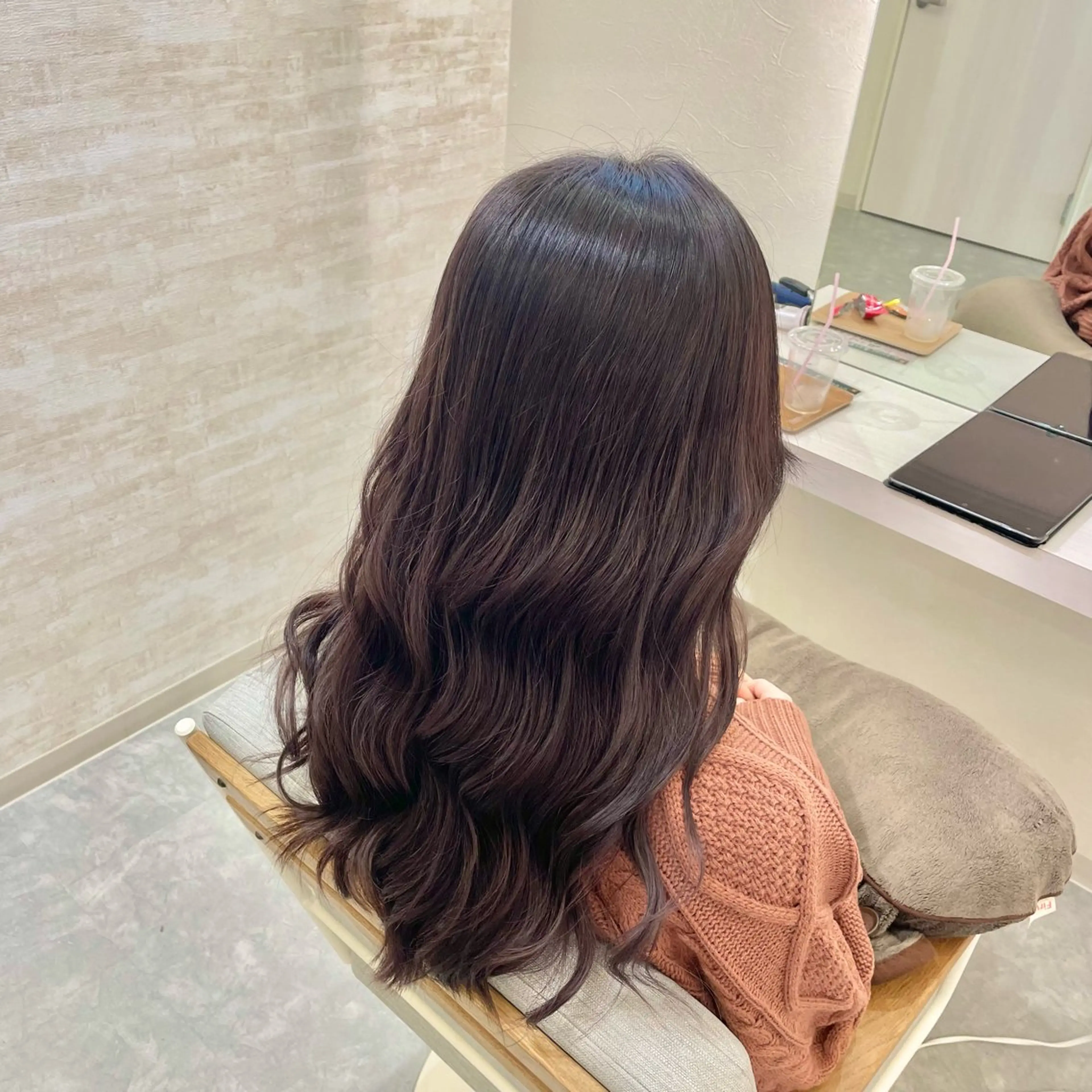 ロング カラー ブリーチ ブラウンカラー チョコレートブラウン 髪質改善&ヘアケア /菊池琉那のヘアスタイル