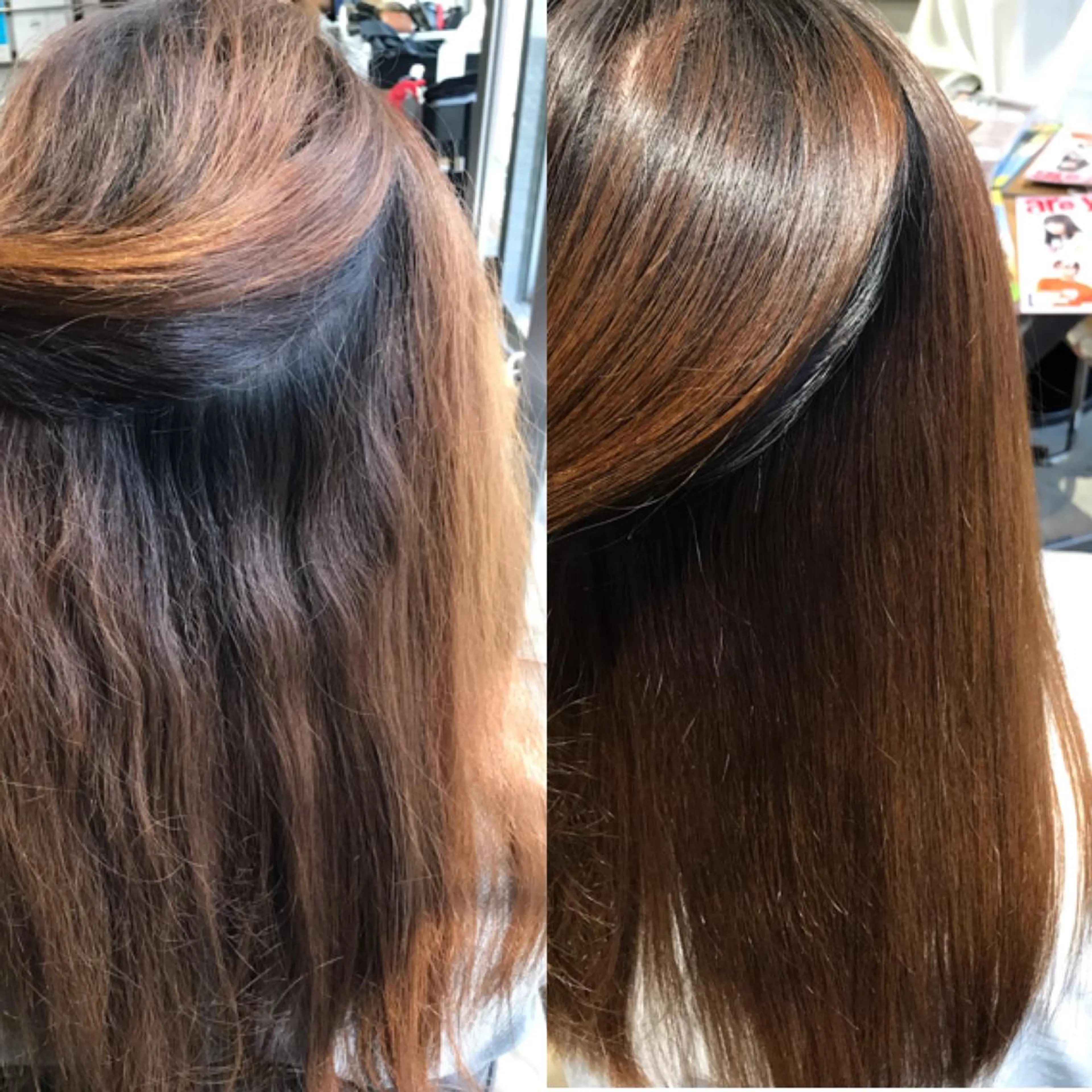 セミロング パーマ 濱岡 恭子のヘアスタイル