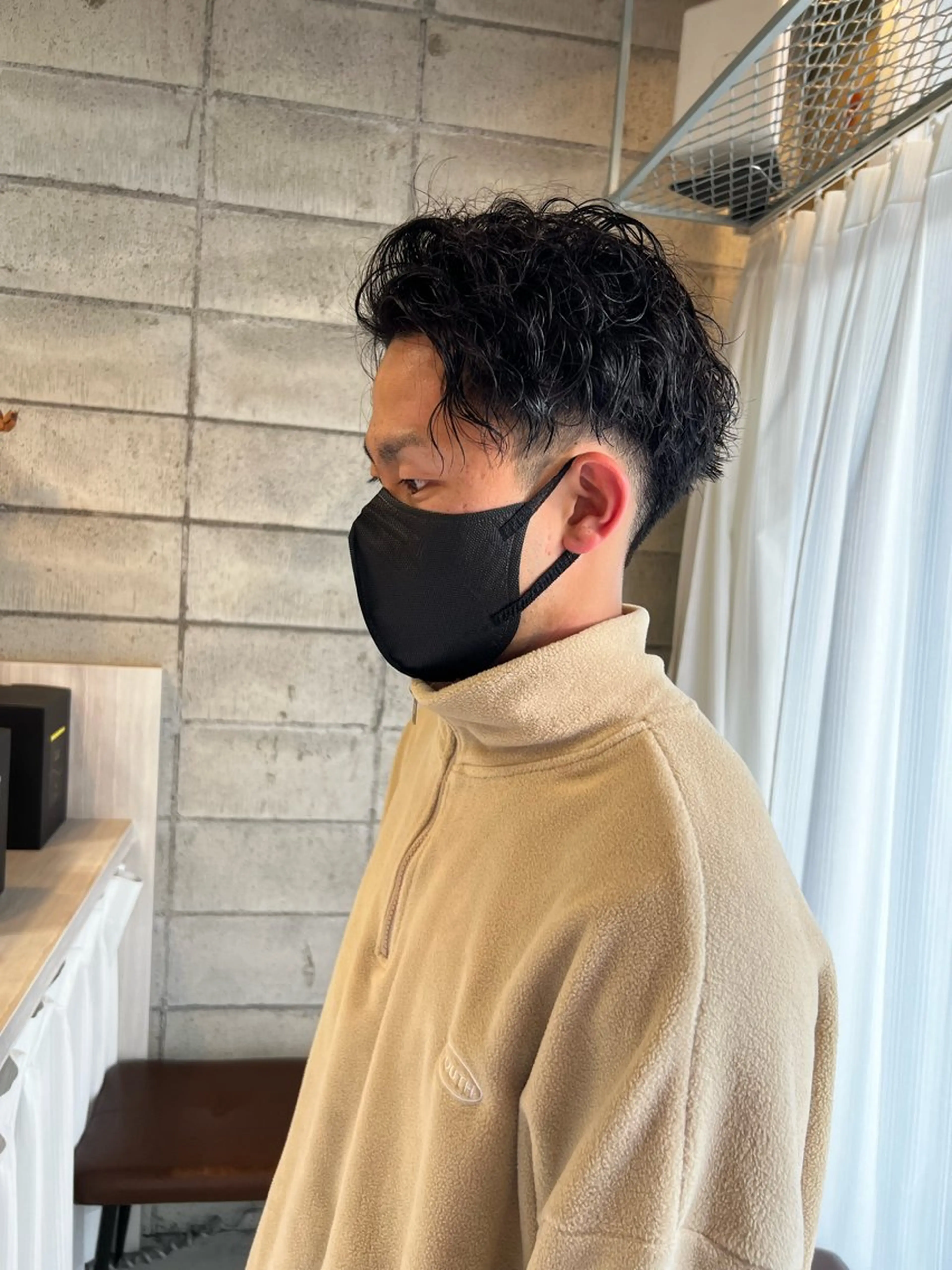 メンズカット＋プレミアムパーマ＋超音波トリートメントの写真
