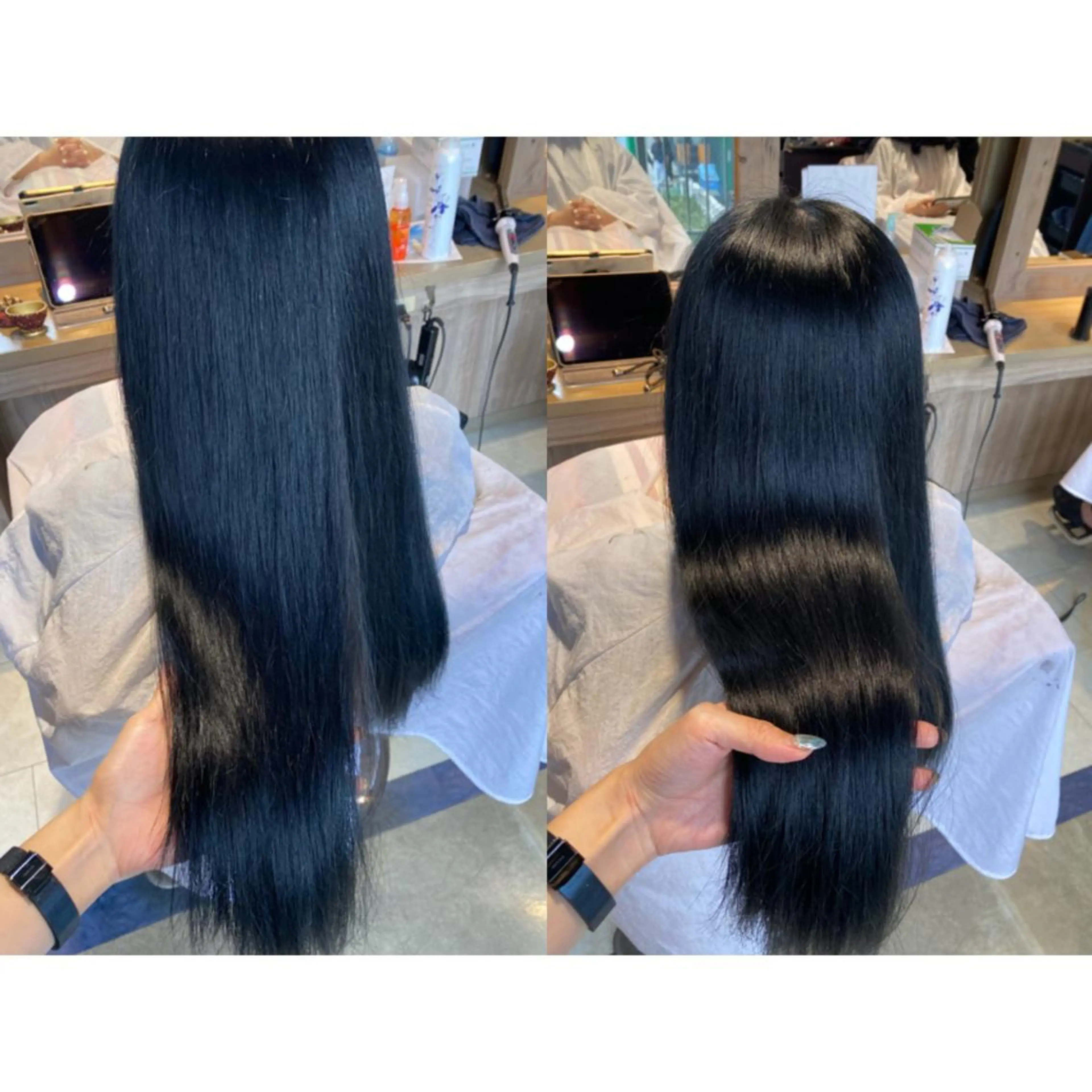 カラー ブリーチ 透明感カラー ブリーチなしカラー カット トリートメント 🐻結んで可愛い hair EMI🐻のヘアスタイル