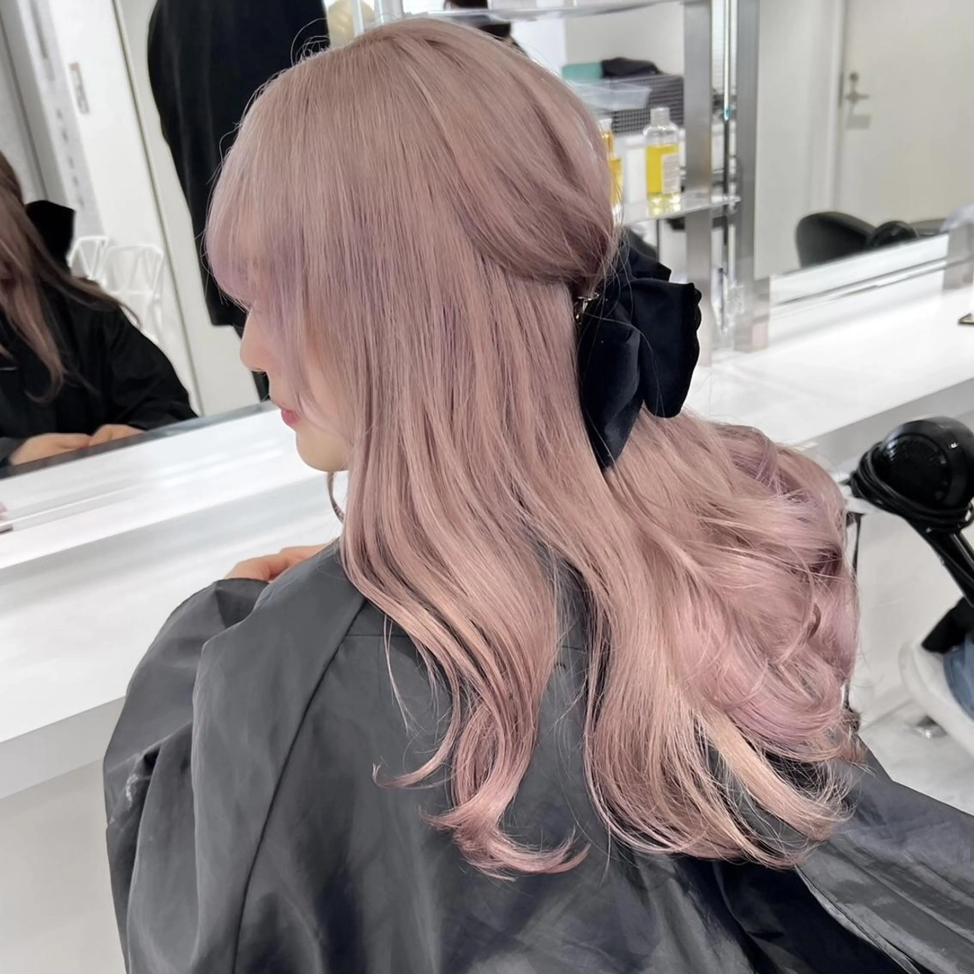 限定価格🎀ガーリーで高発色🎀透明感溢れる艶暖色カラーケアブリーチダブルカラー+オリジナルトリートメント🎀の写真