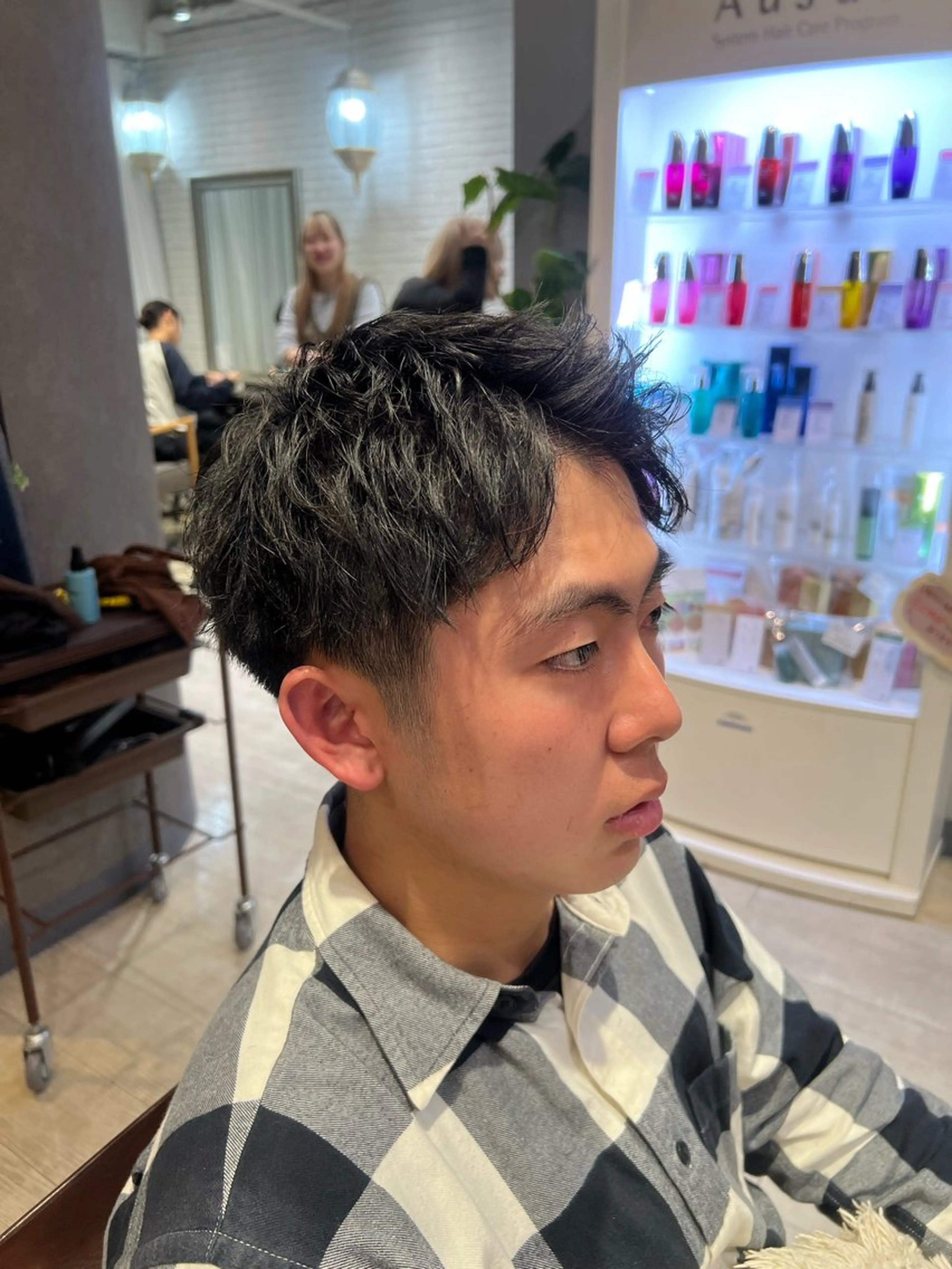 メンズ カット 透明感カラー 🫧ゆうしん/平尾のヘアスタイル