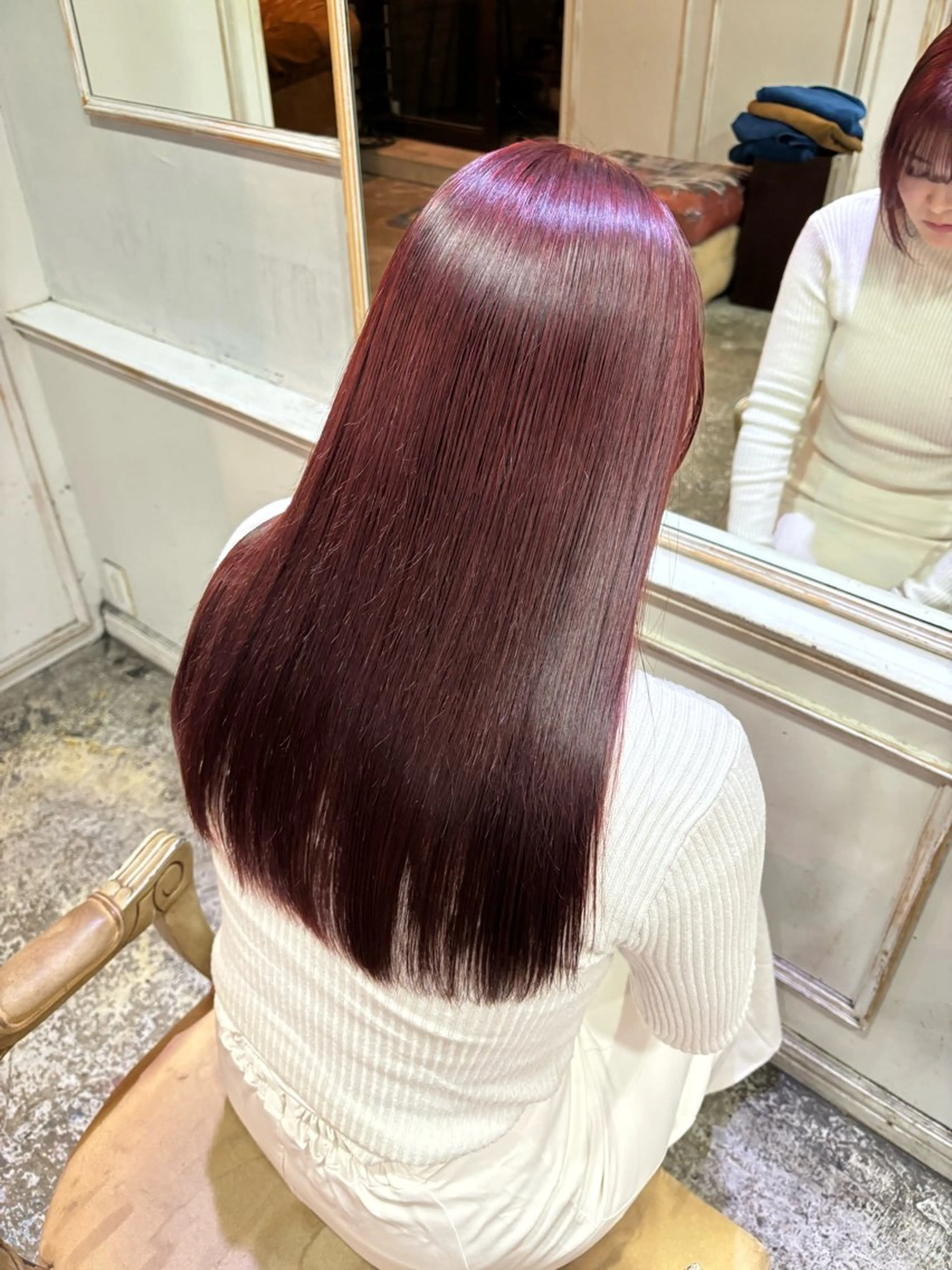 セミロング ヘアカラー 柔らかベージュ 🤎YUKAのヘアスタイル