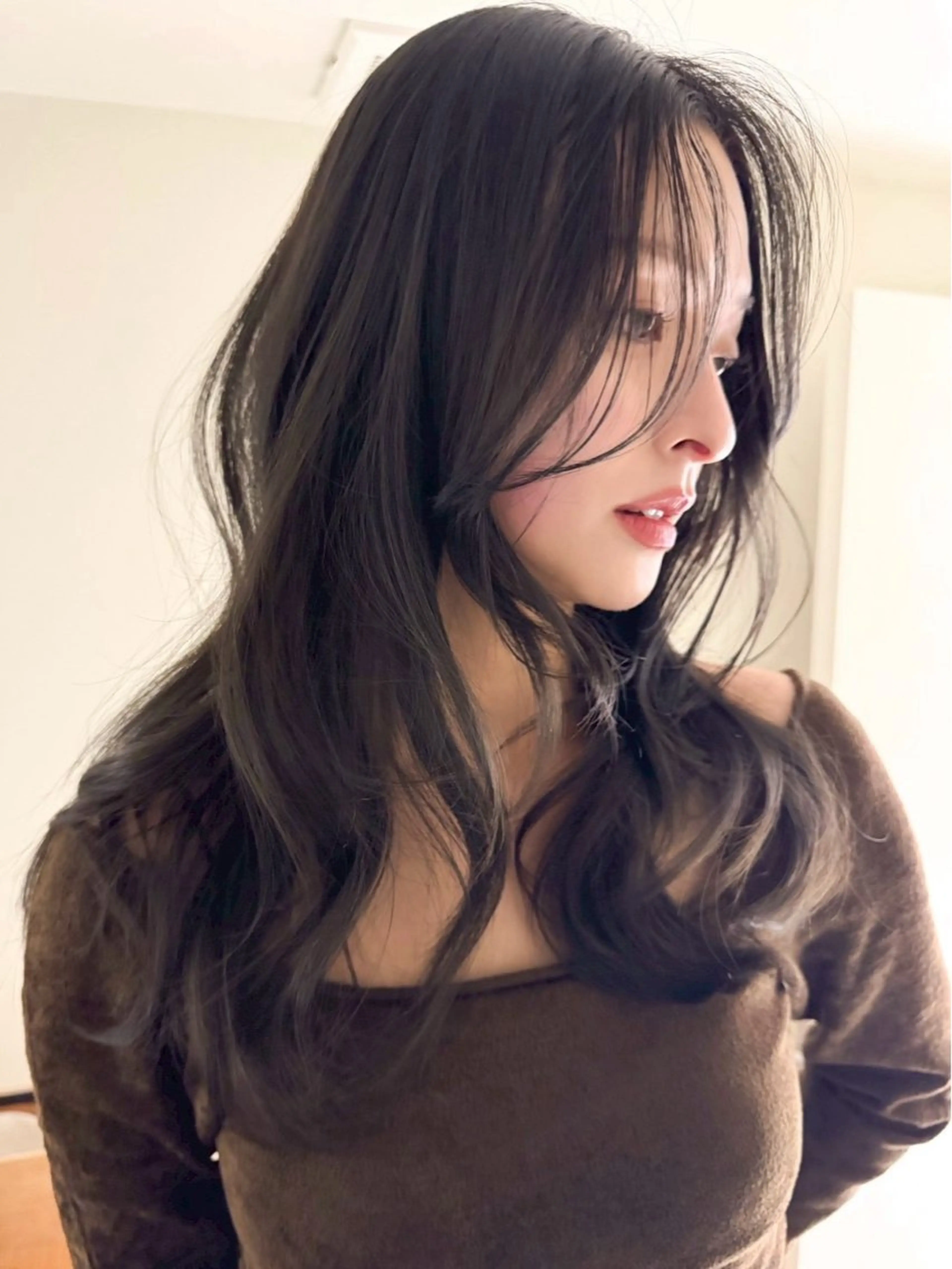 ロング カラー カット ヘアカラー トリートメント Amaretto かなのヘアスタイル