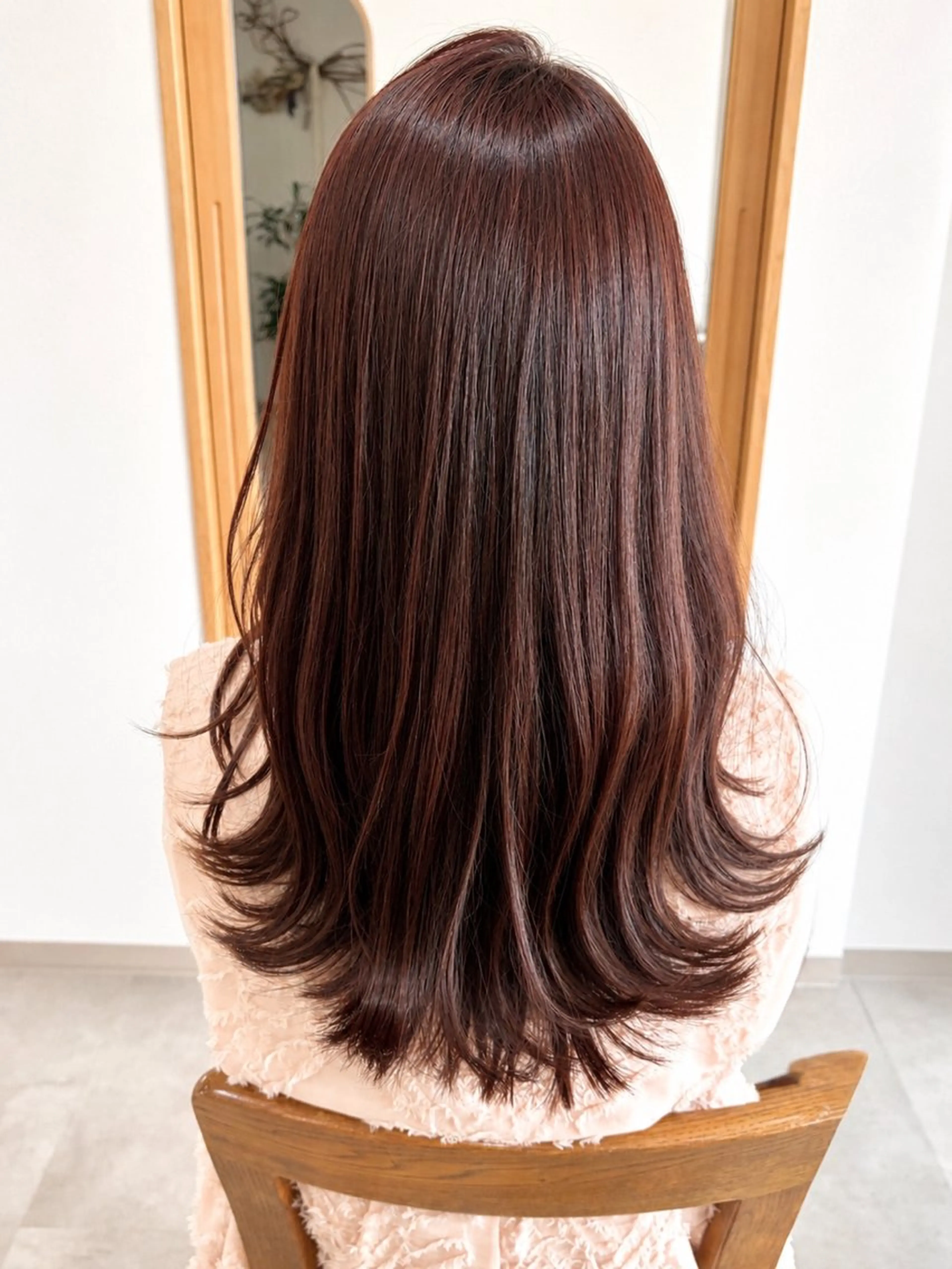 ミディアム カット ヘアカラー 前髪・顔周りカット☆ あらいみゆのヘアスタイル